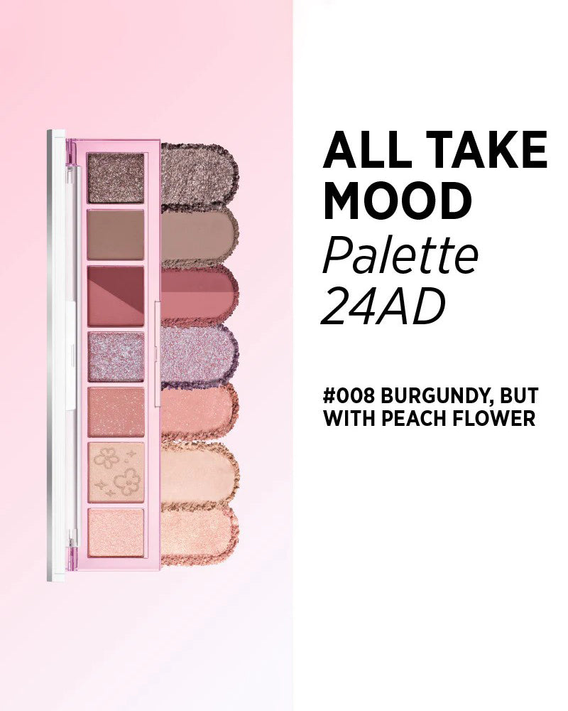 Peripera All Take Mood Palette: Fancy Flower Eyeshadow Palette - 10 Color Matte & Shimmer Makeup Set for Everyday & Party Looks | Perfect for Spring Floral Makeup & Special Occasions