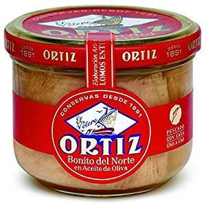 Brindisa Ortiz Bonito Tuna Fillets in Olive Oil 220g - Premium Spanish Canned Tuna for Salads, Sandwiches & Tapas - High Protein Healthy Snack