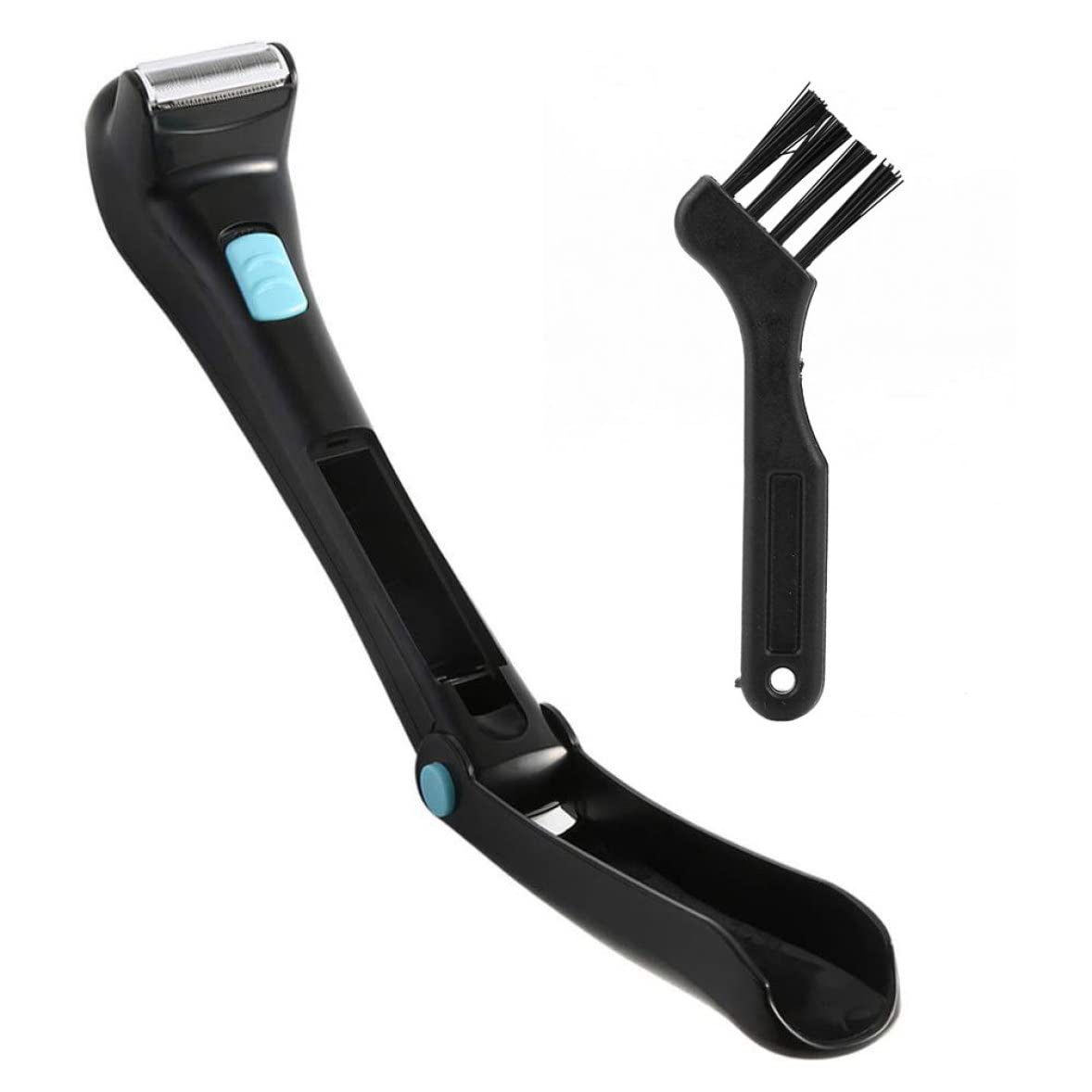 Foldable Electric Back Hair Shaver for Men - Long Handle Body & Arm Hair Remover - Painless Cordless Rechargeable Razor - Perfect for Back, Chest, Legs & Body Grooming at Home or Gym