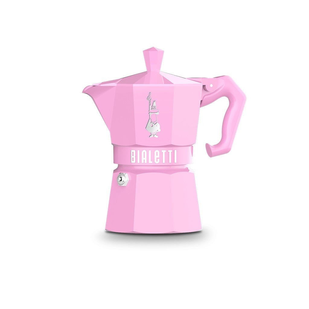 Bialetti Exclusive Moka Pink 6 Cup Stovetop Espresso Maker - Perfect for Home Coffee Brewing & Italian Style Espresso