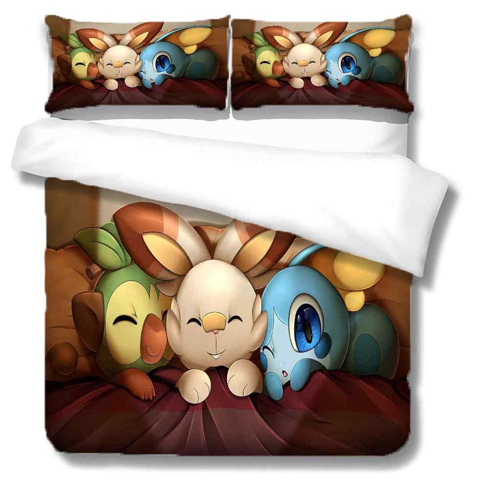 Queen Size Duvet Cover Set 90x90 Inches - Soft Microfiber Blue White Rabbit Print Bedding with Zipper Closure & Corner Ties, Includes 2 Pillow Shams | Modern Home Decor for Cozy Bedroom & Guest Room