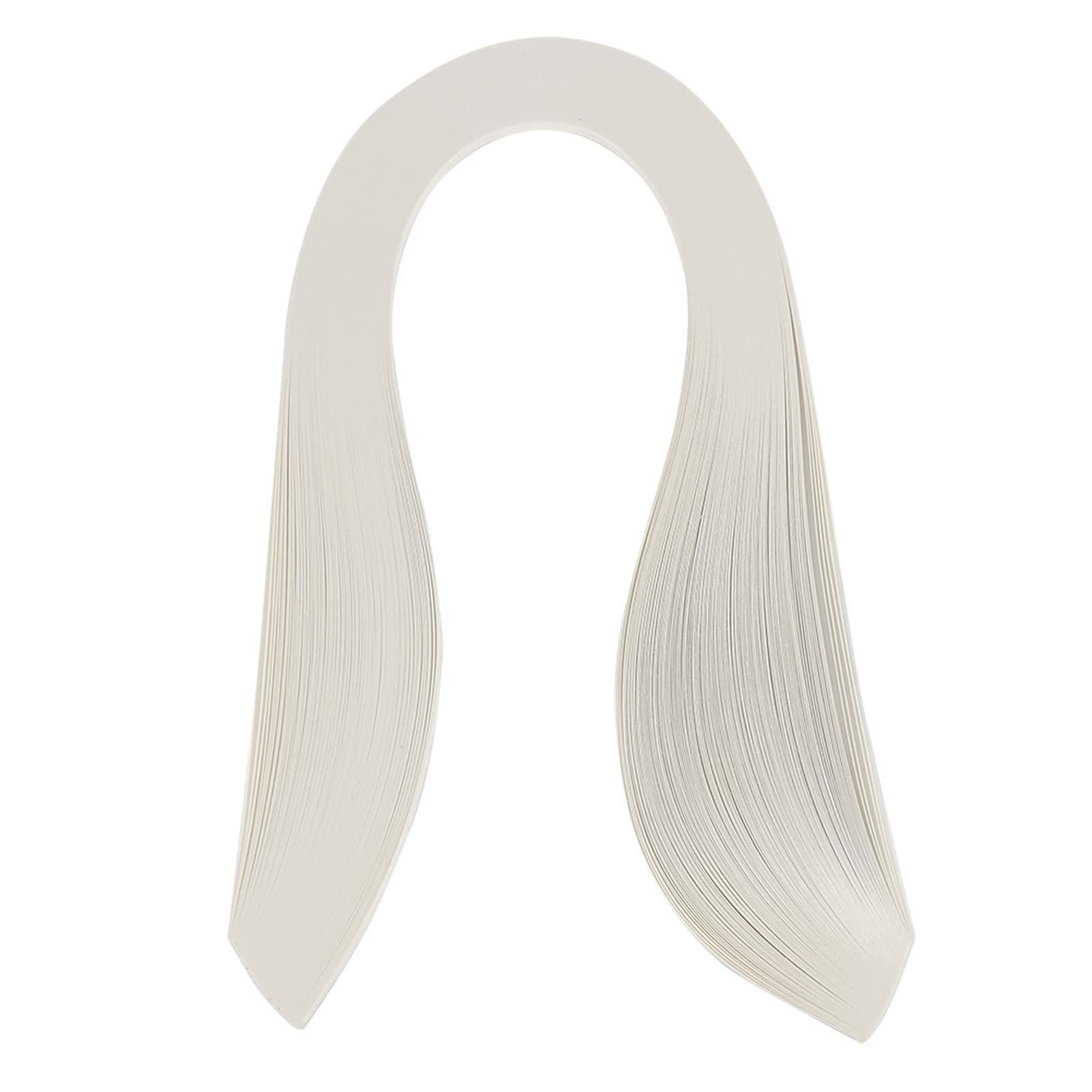 600 Strips Quilling Paper - 3mm Width Pure Color Origami Craft Paper for DIY Scrapbooking, Card Making & Handmade Decorations (White)