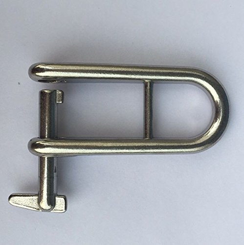 Premium Marine-Grade Stainless Steel Keypin Halyard Flat D Boat Shackle with Bar - Heavy Duty Rigging Hardware for Sailboats, Yachts & Marine Applications