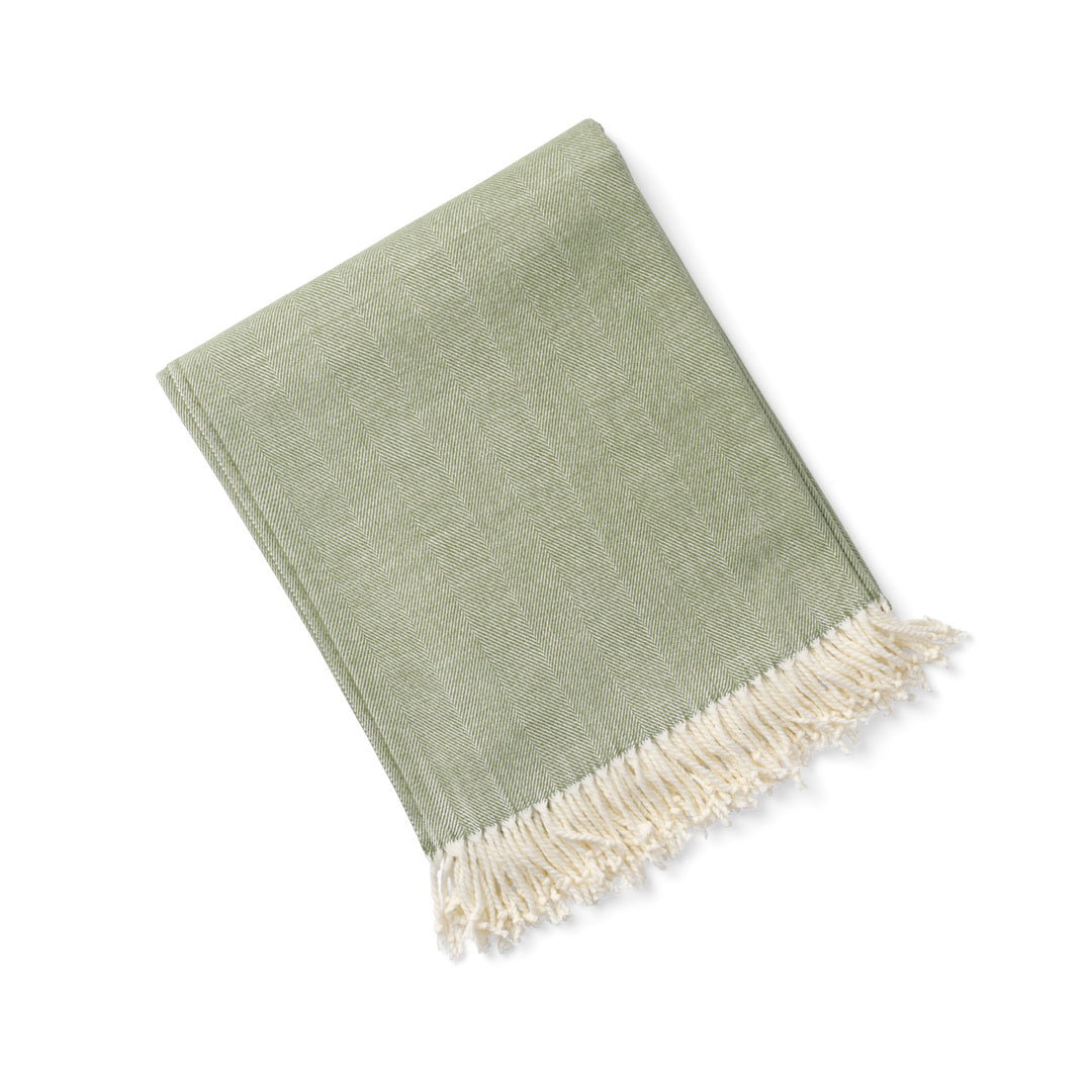 Charleston Herringbone Throw Blanket - Soft & Cozy Beach Grass Pattern - Perfect for Sofa, Bed, or Outdoor Picnics