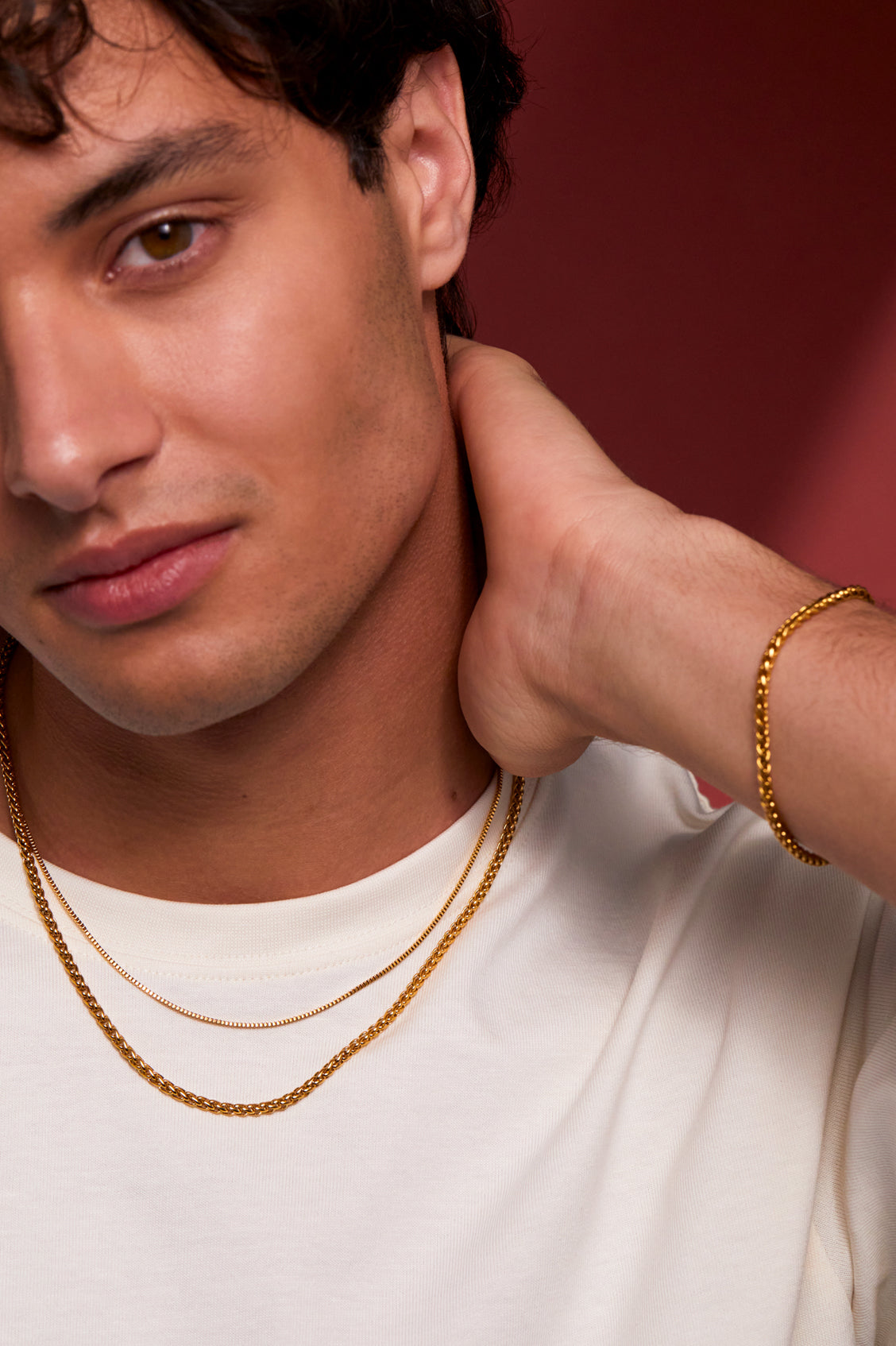 Men's Spiga Chain Necklace - Stainless Steel Italian Rope Necklace for Men - Perfect for Casual Wear, Date Night & Gifts