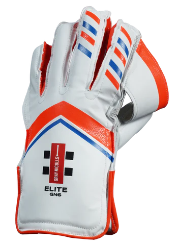 Gray Nicolls 6 Elite Adult Cricket Wicket Keeping Gloves - Professional Grade Wicketkeeper Gloves for Cricket Matches & Training Sessions