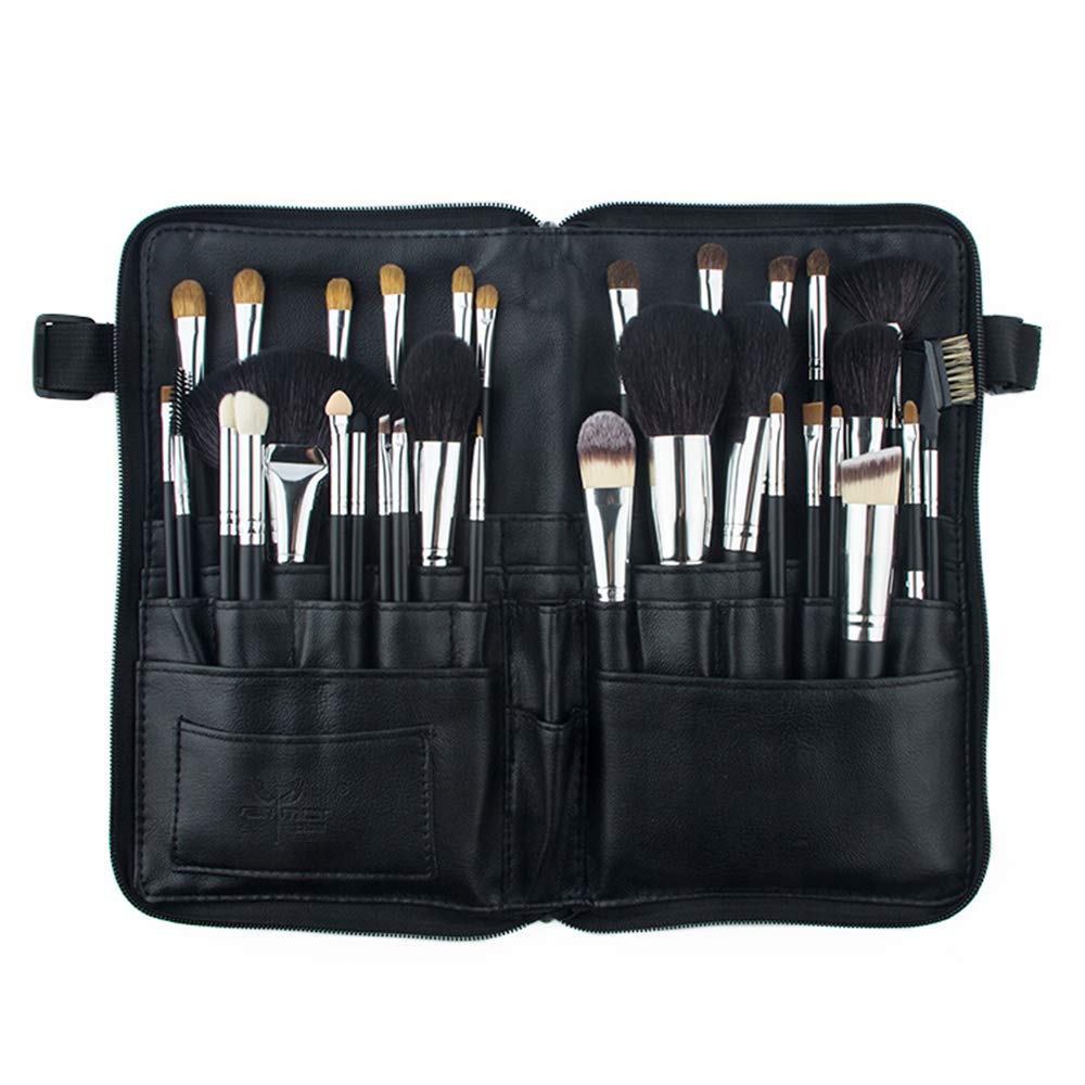 Anmor Professional 32-Piece Makeup Brush Set - Natural Hair Foundation, Eyebrow & Eyeshadow Brushes with Cosmetic Bag | Perfect for Makeup Artists, Beginners & Travel