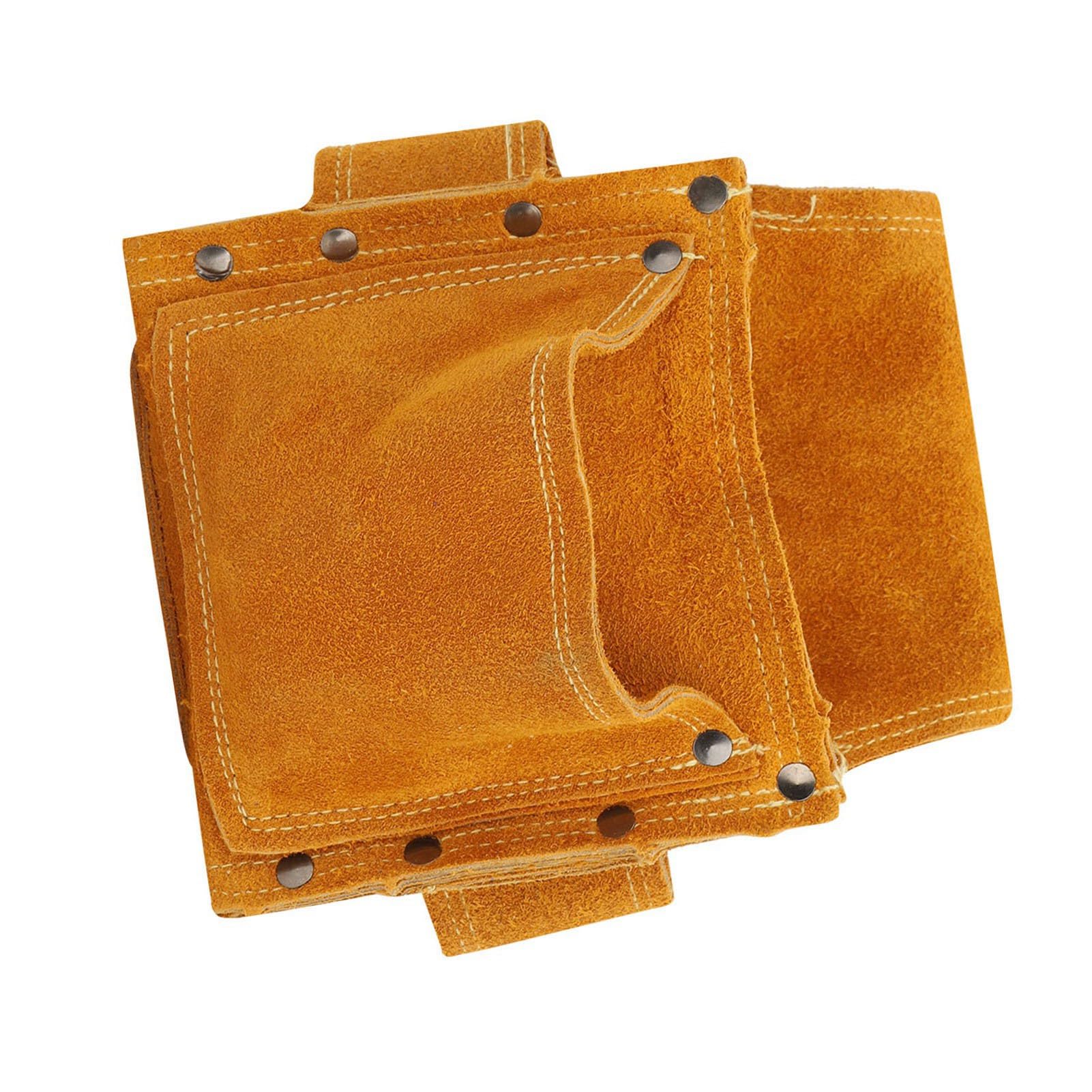 Garosa Heavy Duty Cowhide Multifunctional Tool Pouch Belt Bag - Durable Waist Tool Storage for Construction, DIY, Carpentry & Outdoor Work