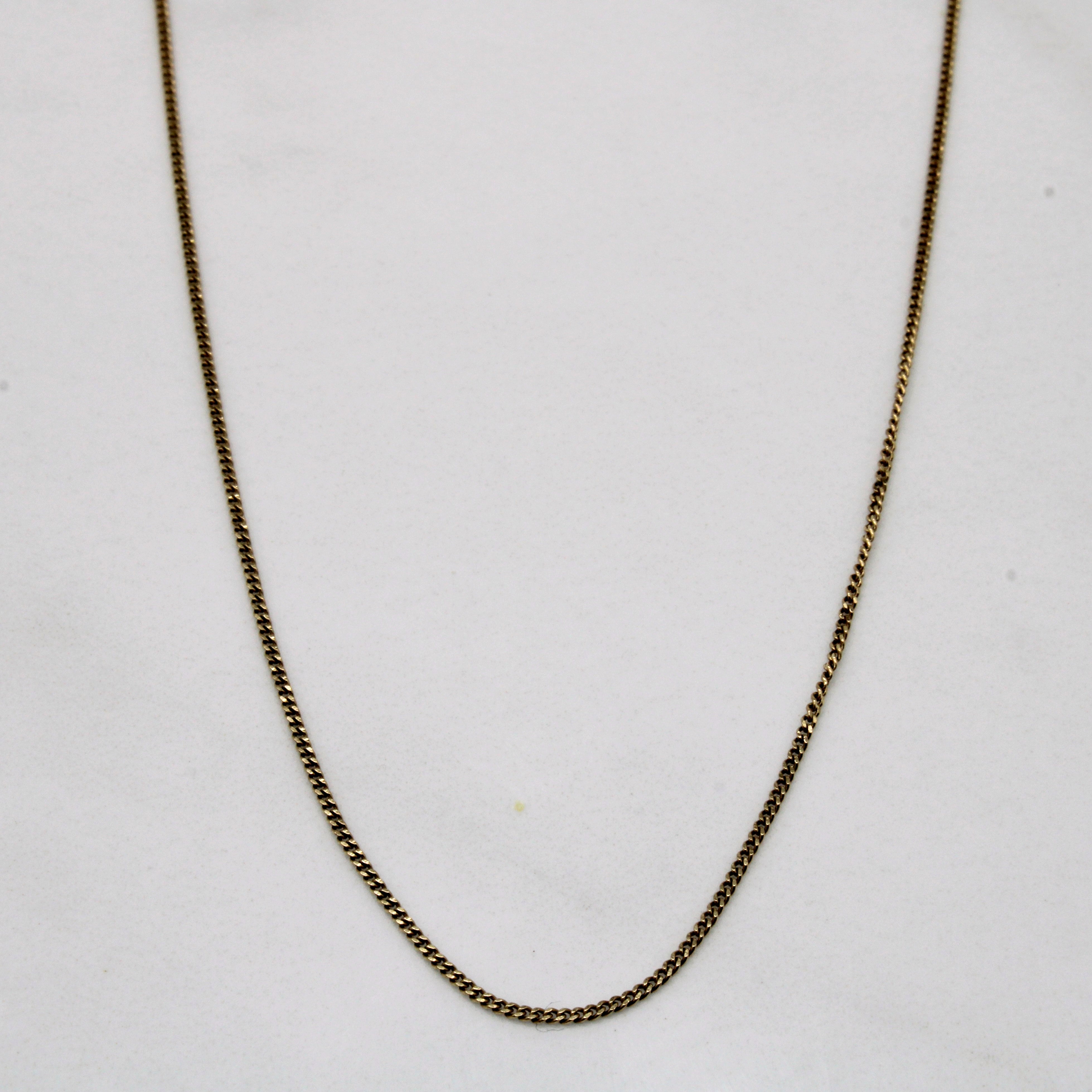 10K Yellow Gold Curb Chain Necklace 16 Inch - Classic Durable Jewelry for Men & Women | Perfect for Everyday Wear, Gifts & Special Occasions
