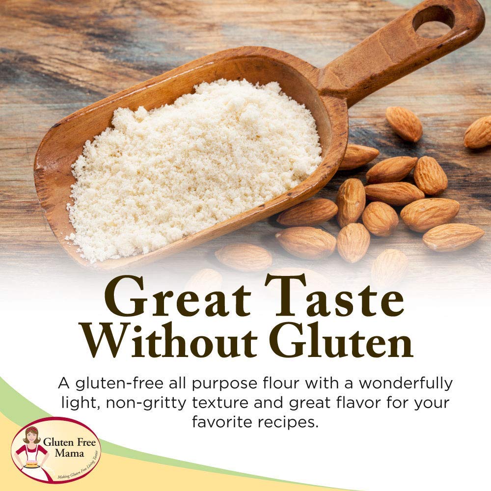 Gluten Free Mama's Almond Blend Flour - 2 lb Bags (Pack of 6) | Certified Gluten Free, Non-Gritty Texture & Great Taste | All Purpose Baking Flour | Celiac Safe & Non-GMO | Perfect for Cookies, Cakes & Breads