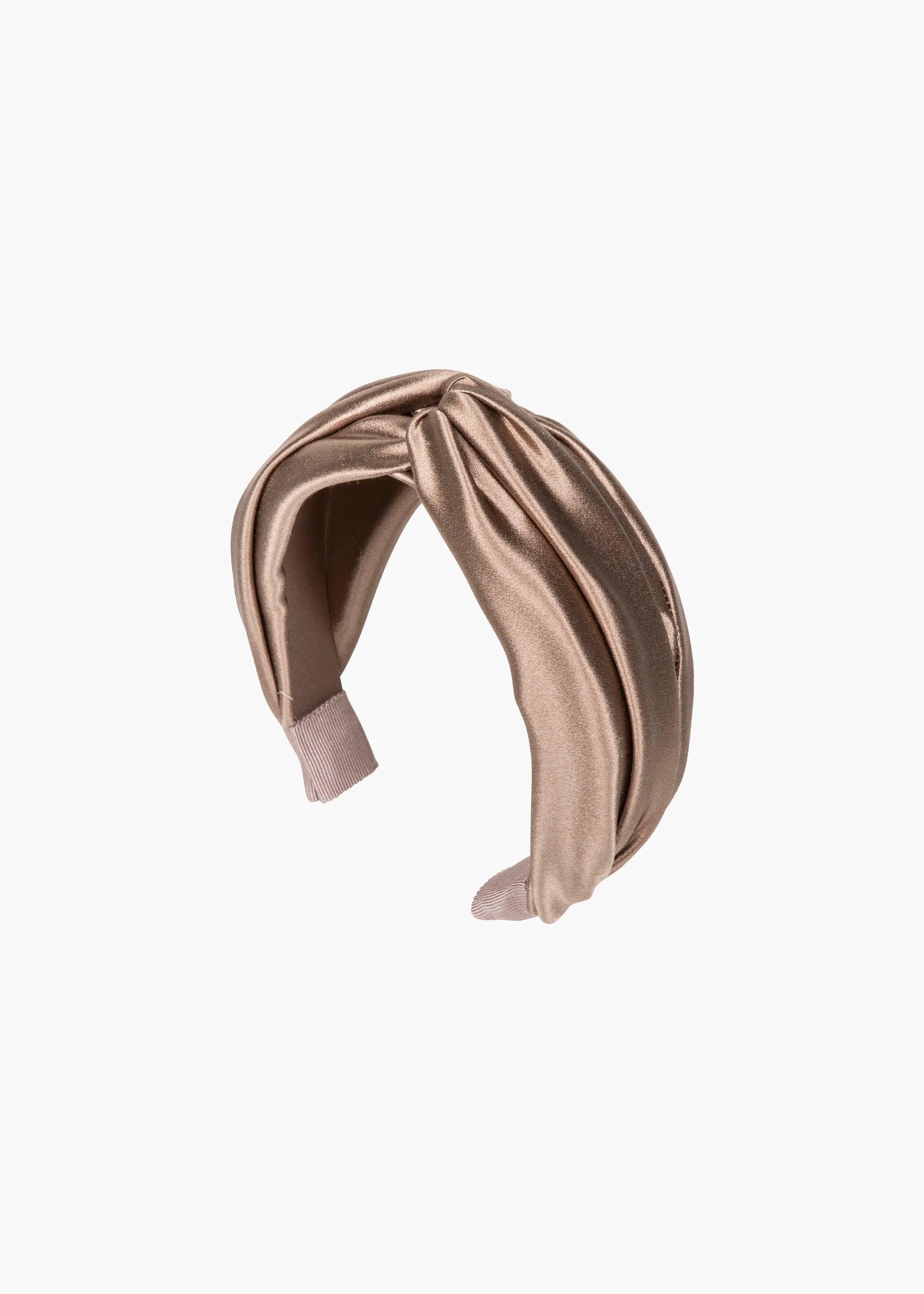 Luxury Silk Satin Twist Headband for Women - Soft & Comfortable Hair Accessory in Elegant Cappuccino Color - Perfect for Weddings, Parties & Everyday Styling