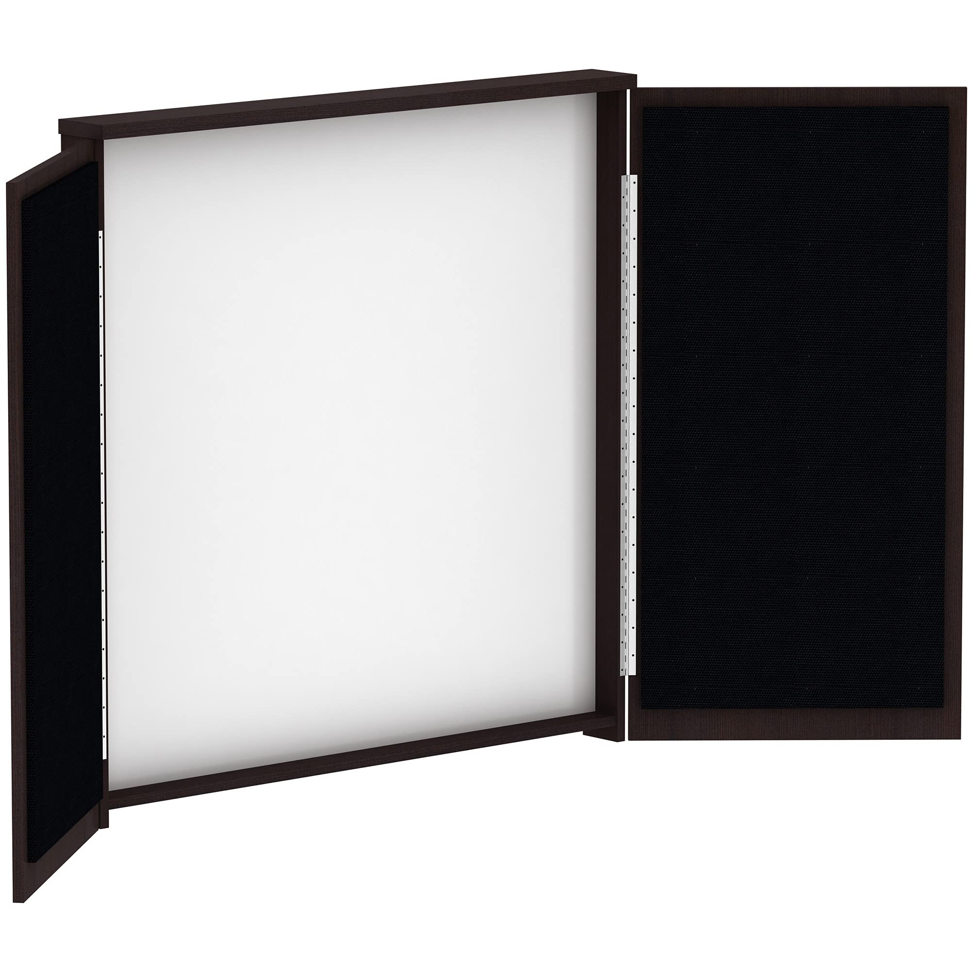 Lorell Dry-Erase Whiteboard Presentation Cabinet - Magnetic Glass Whiteboard with Storage for Office, Classroom & Home Use