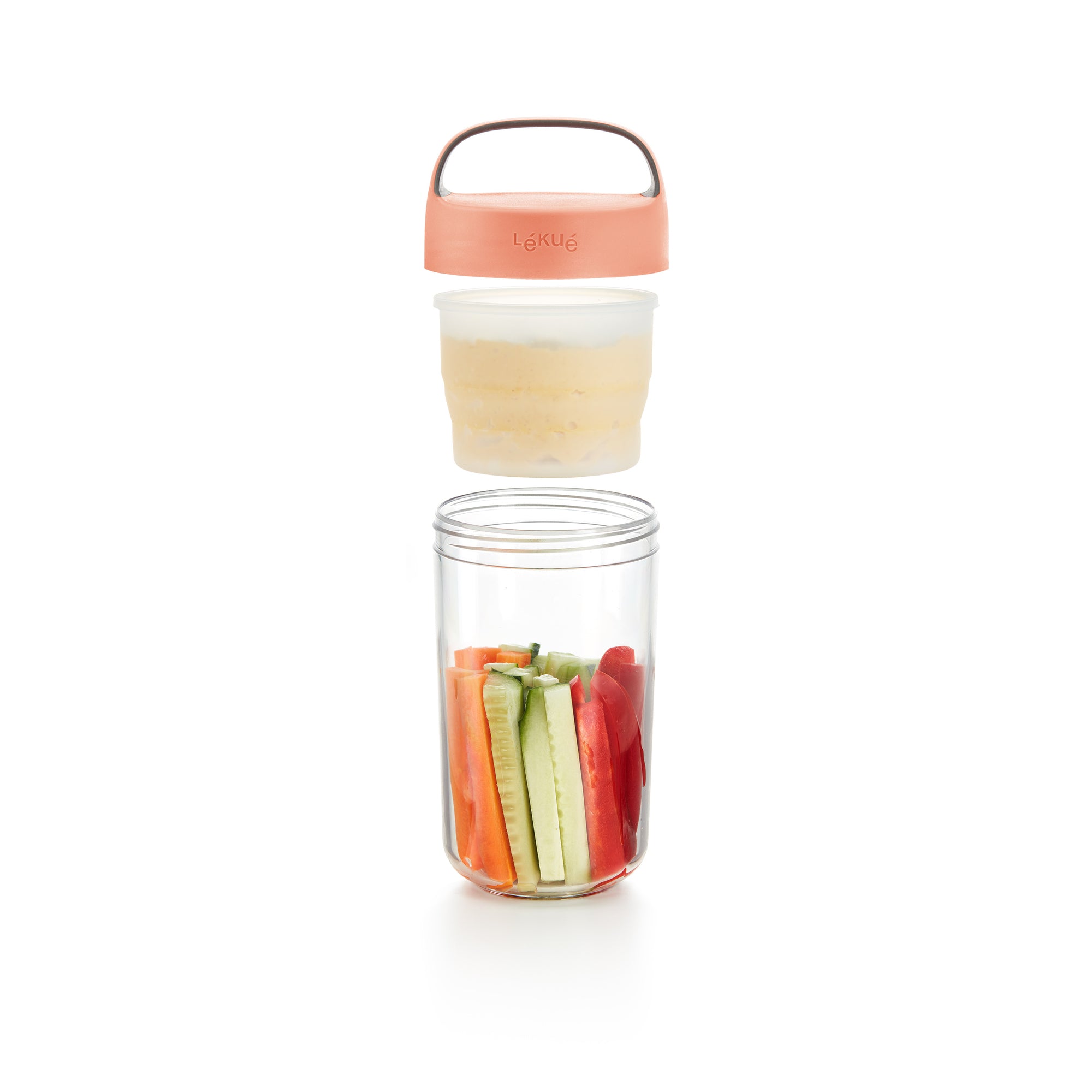 600ml Coral Insulated Jar To Go - Leak-Proof & BPA-Free Portable Food Container for Lunch, Meal Prep, Picnics & Outdoor Activities