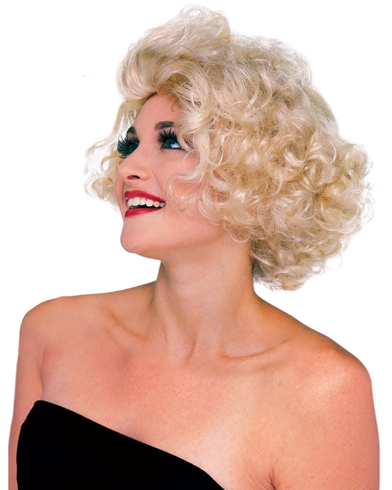 50s Hollywood Starlet Short Blonde Wig - Vintage Retro Costume Wig for Halloween, Cosplay, and Themed Parties - Perfect for 1950s Pin-Up Looks and Old Hollywood Glamour