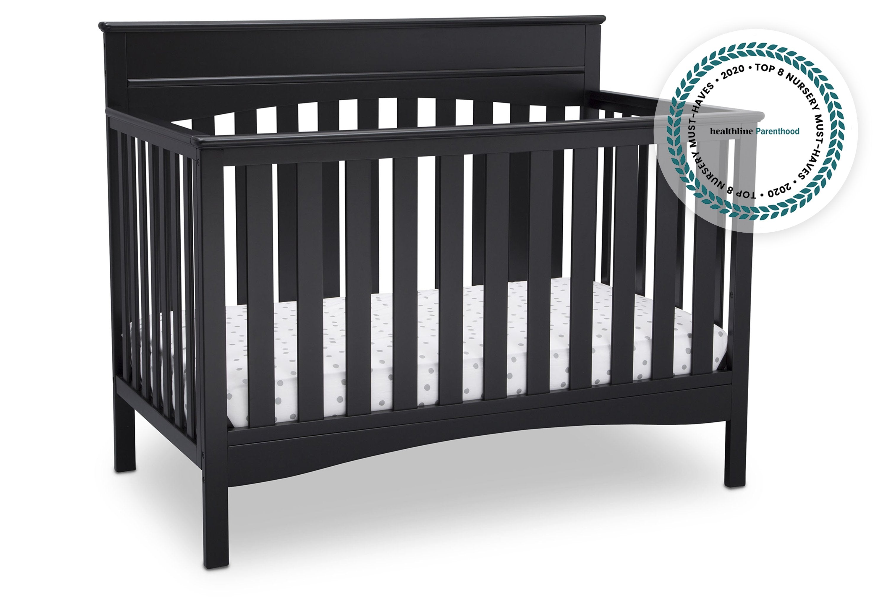 Skylar 4-in-1 Convertible Baby Crib - White Nursery Furniture for Newborn to Toddler Bed | Perfect for Modern Nursery & Bedroom Decor
