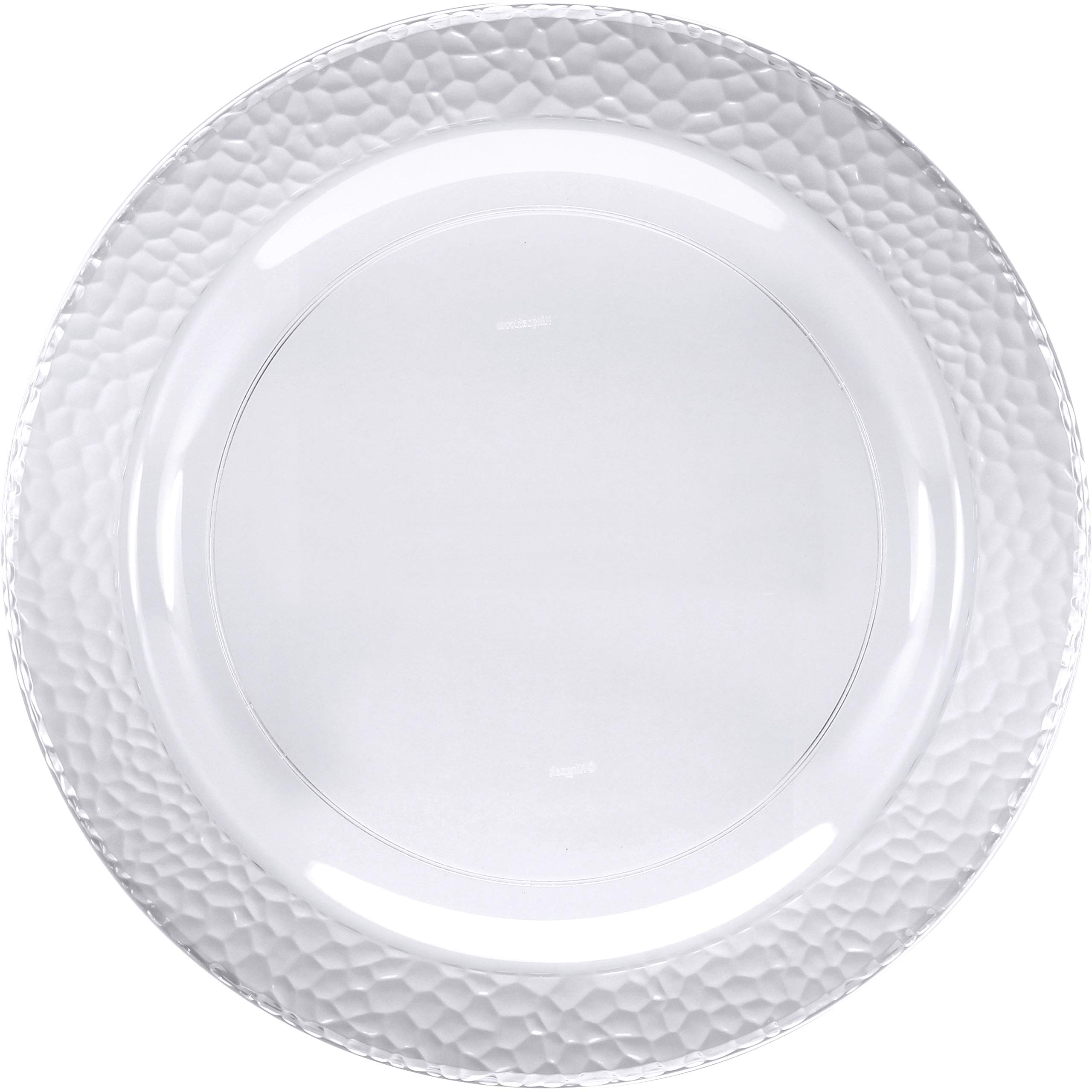 Creative Converting Clear Pebble Plastic Dessert Plates, 7 Inch - Elegant Disposable Party Plates for Birthday, Wedding, Baby Shower & Holiday Celebrations