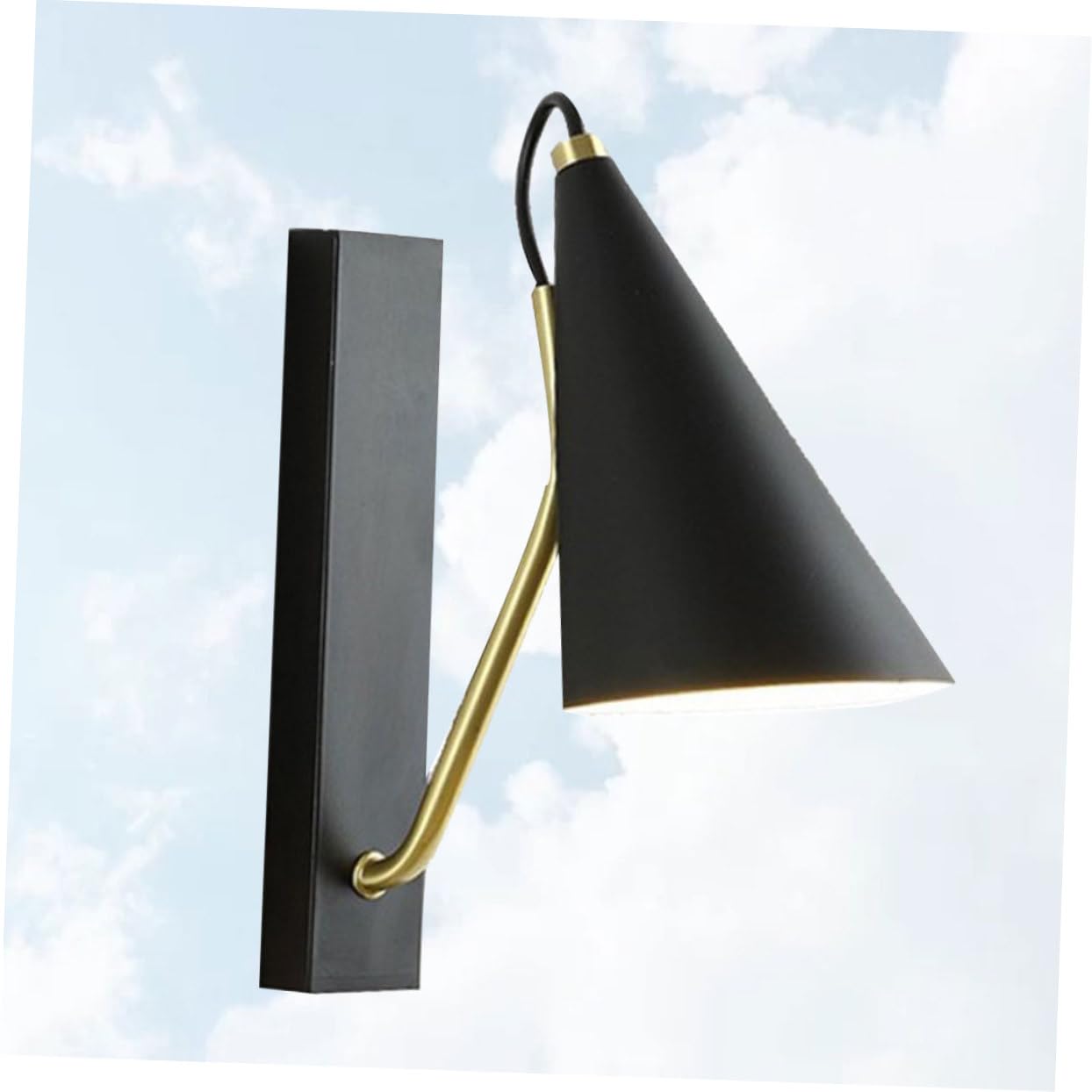 Housoutil 2 Pack Indoor Wall Sconces - Black Iron Art Decorative Wall Lights Without Bulb, Nordic Style for Living Room, Bedroom, Office, and Hallway Lighting Decor