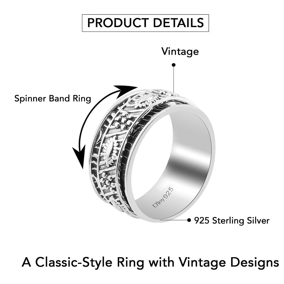 925 Sterling Silver Mom Spinner Ring for Women - Elegant Spinning Band Gift for Mother's Day, Birthday & Anniversary - Perfect for Everyday Wear, Special Occasions & Heartfelt Gifting