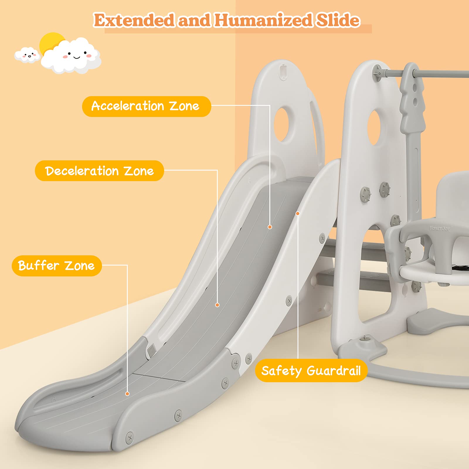 **Costzon 6-in-1 Toddler Slide & Swing Set – Large Kids Climber Playset with Basketball Hoop, Soccer Goal & Golf Hole – Indoor & Outdoor Backyard Playground for Ages 2-12 – Perfect Birthday & Holiday Gift**    *(Great for Backyards, Parks, Daycares & Playrooms – Encourages Active Play & Motor Skills Development!)*