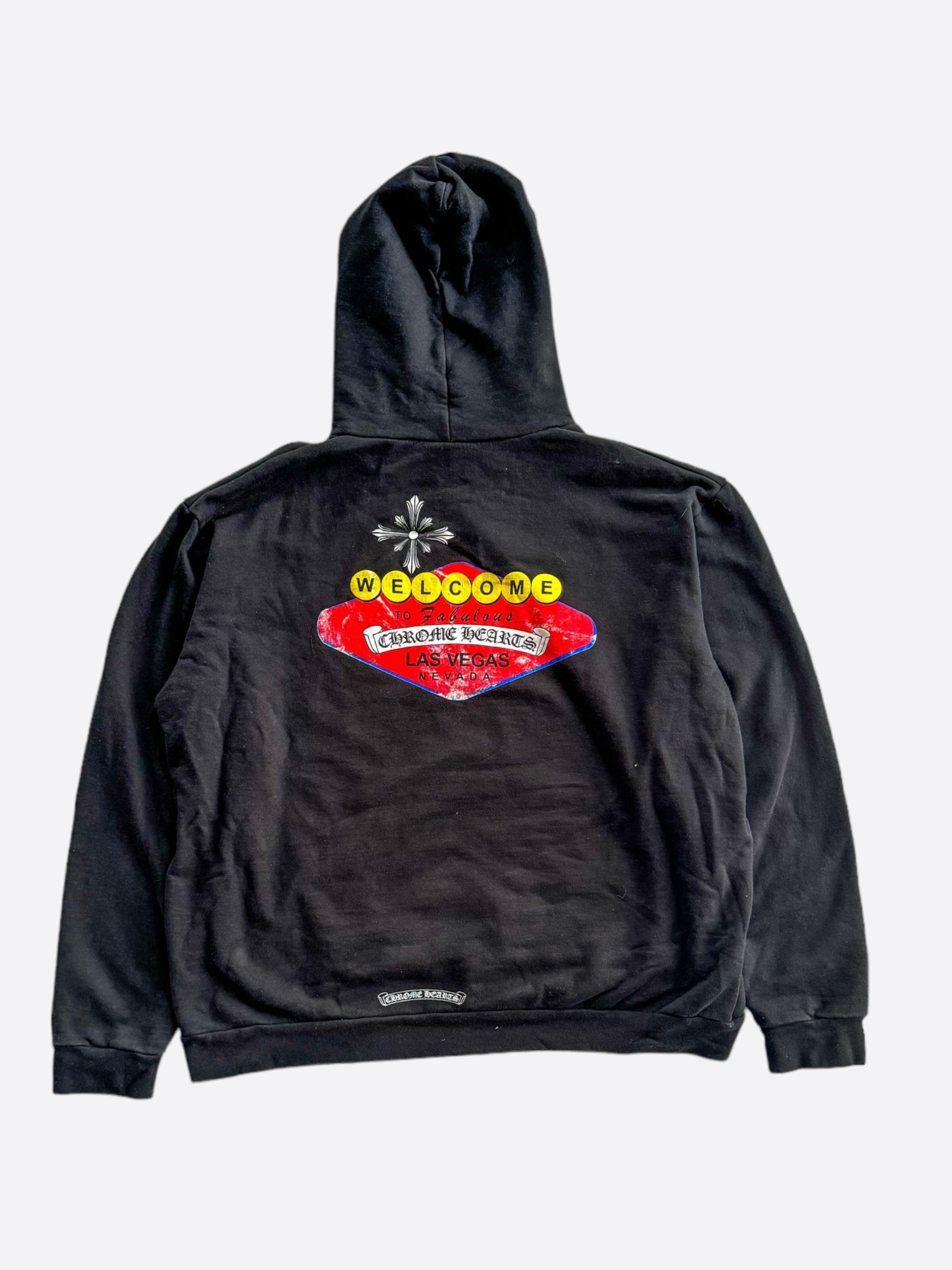 Chrome Hearts Black & Red Welcome To Las Vegas Hoodie - Stylish Streetwear for Men & Women | Perfect for Travel, Concerts & Urban Fashion