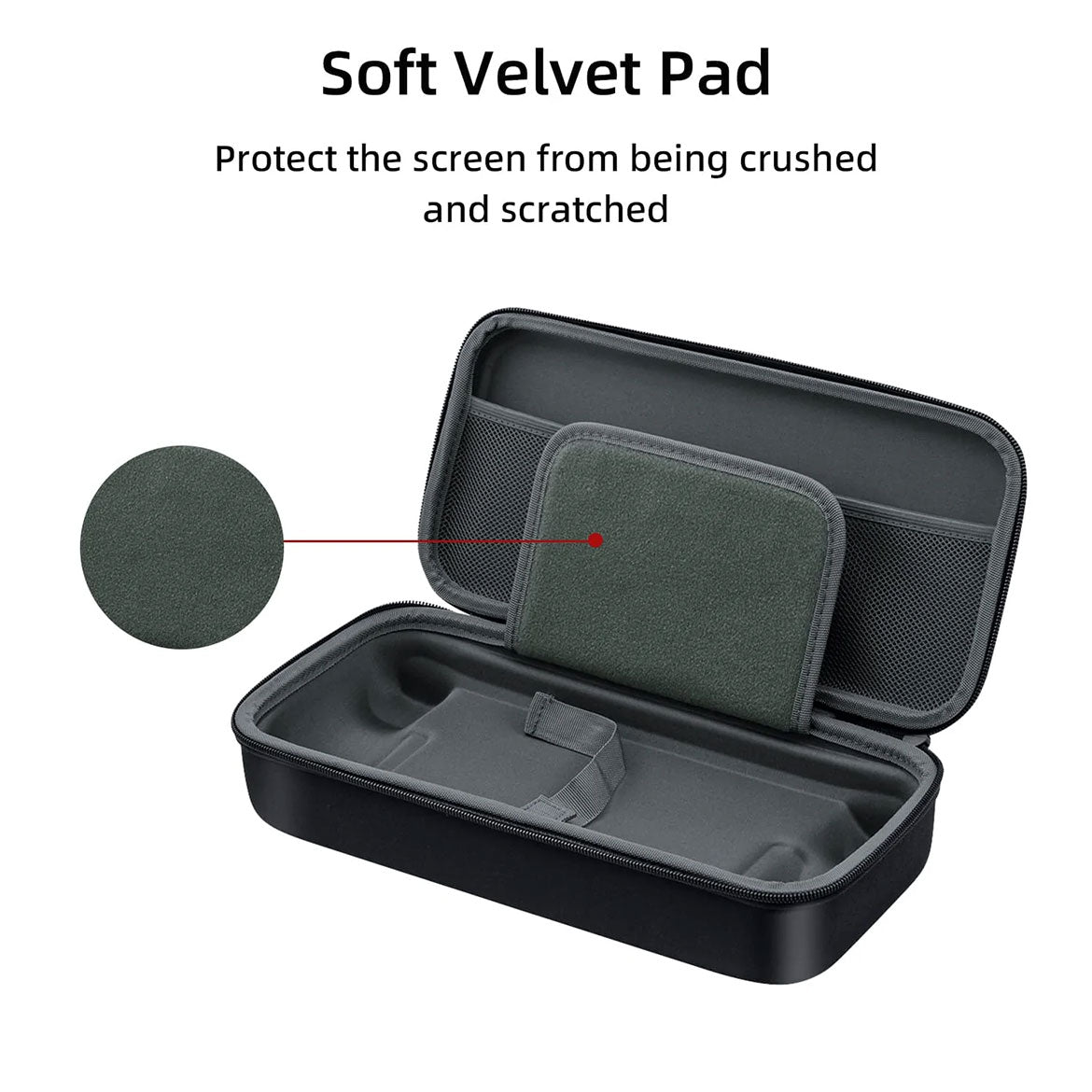 Steam Deck Protective Pouch Storage Bag - Durable Black Case (GP 807) for Travel & Gaming Accessories Organization