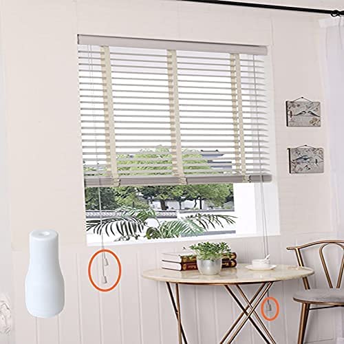 20pcs White Plastic Window Blind Cord Knobs - Decorative Cord Tassel Drops for Roman Shades, Curtains & Crafts - Perfect for Home Decor & DIY Projects