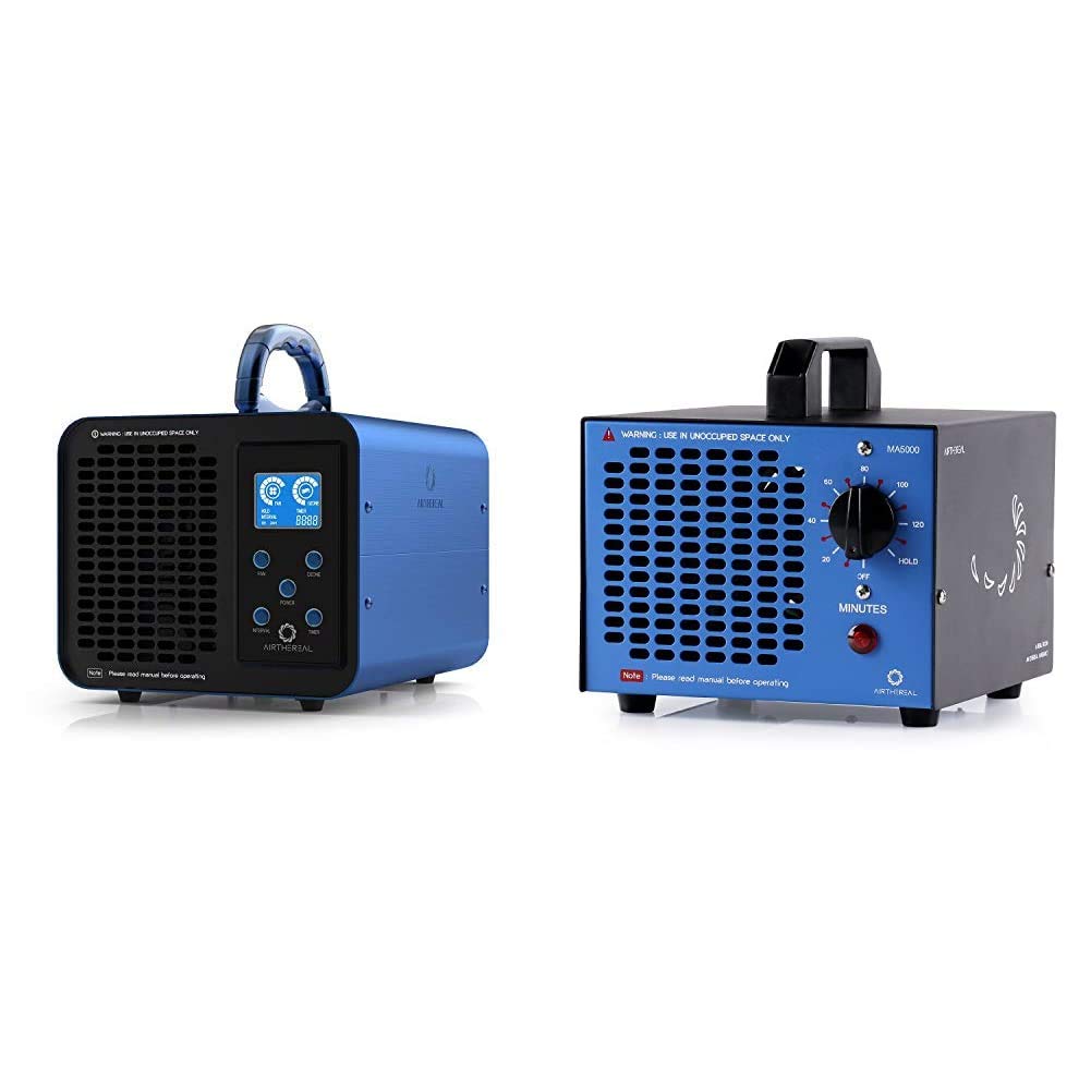Airthereal MA5000 & MA10K-PRODIGI Ozone Generator Bundle - High Capacity O3 Machine for Odor Elimination | Home, Car, and Pet Odor Removal | Commercial & Residential Use