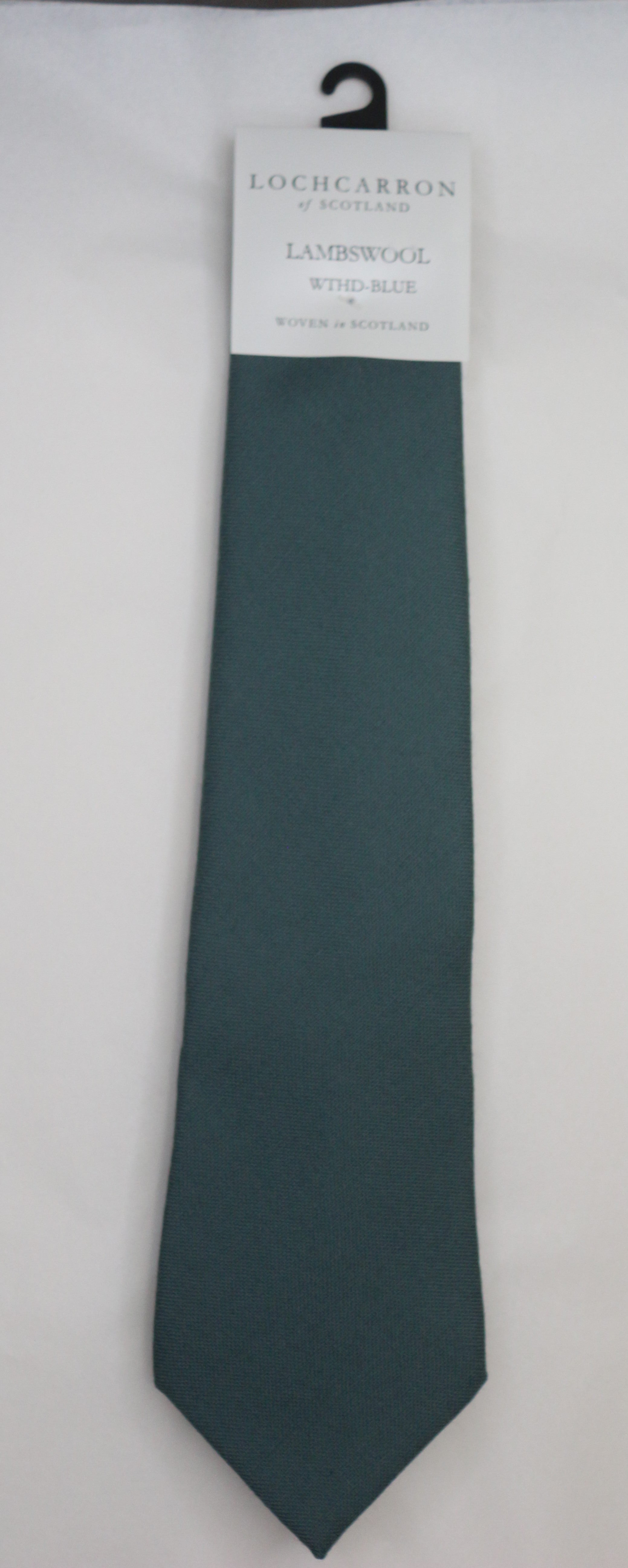Lochcarrron Men's Wool Tie in Weathered Blue - Classic Business & Formal Necktie for Office, Weddings & Special Occasions