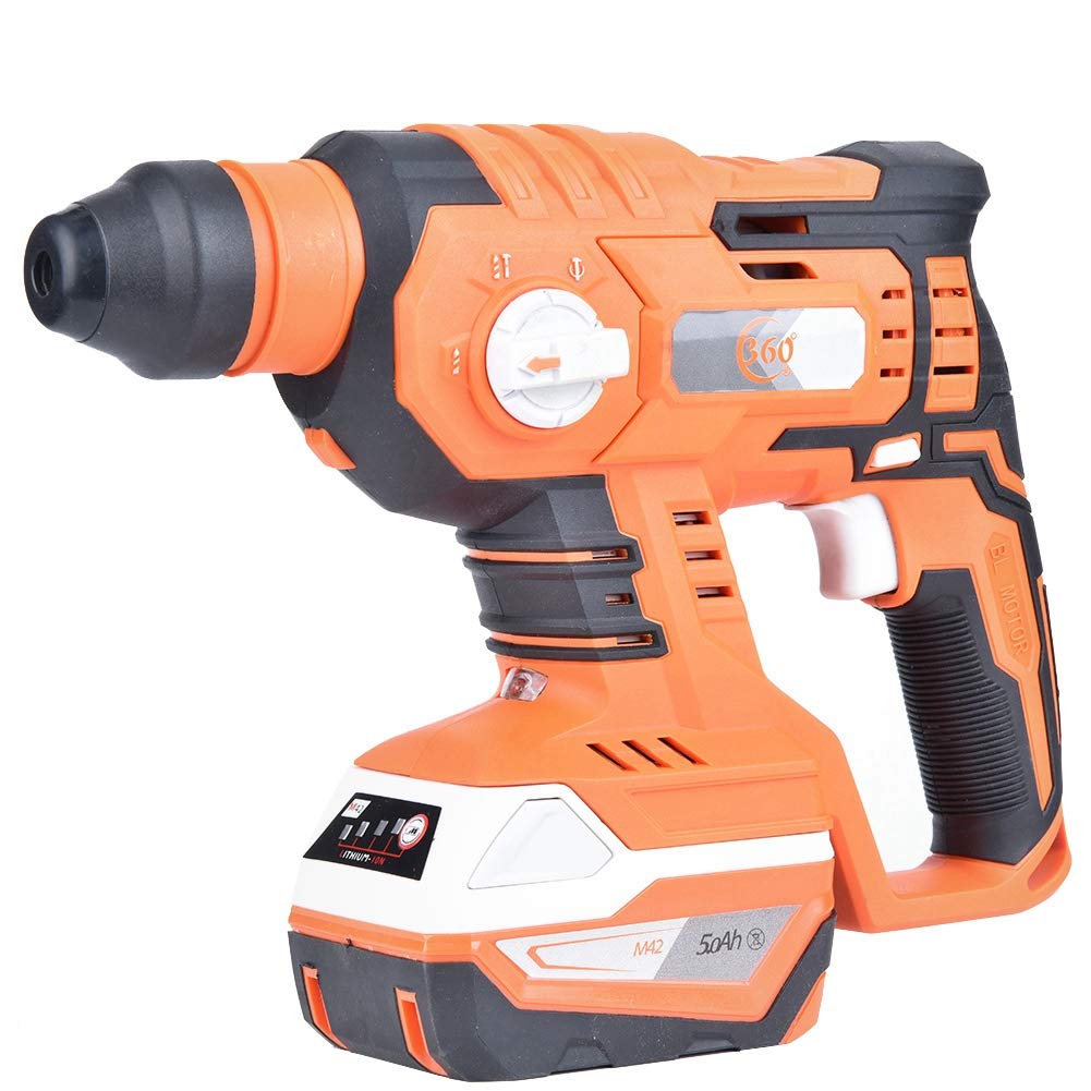**20V Brushless Cordless Impact Drill - 4-in-1 Electric Hammer & Breaker with 0-1400 RPM, 100-240V US Plug - Perfect for DIY, Construction & Home Renovation Projects**