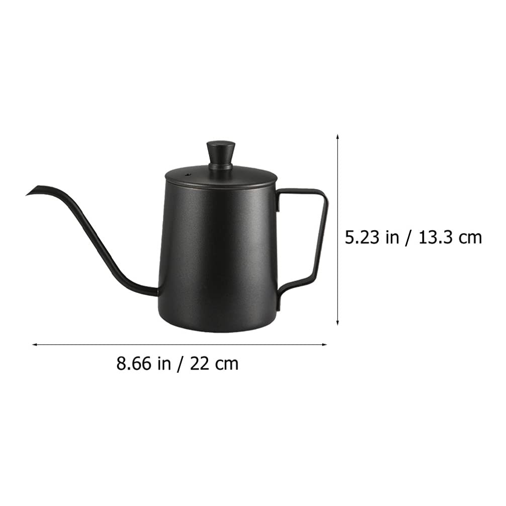 Premium Espresso Machine & Gooseneck Kettle Set - Stainless Steel Coffee & Tea Brewer with Narrow Drip Cup for Pour Over Coffee - Perfect for Home Baristas & Coffee Shops (Black)