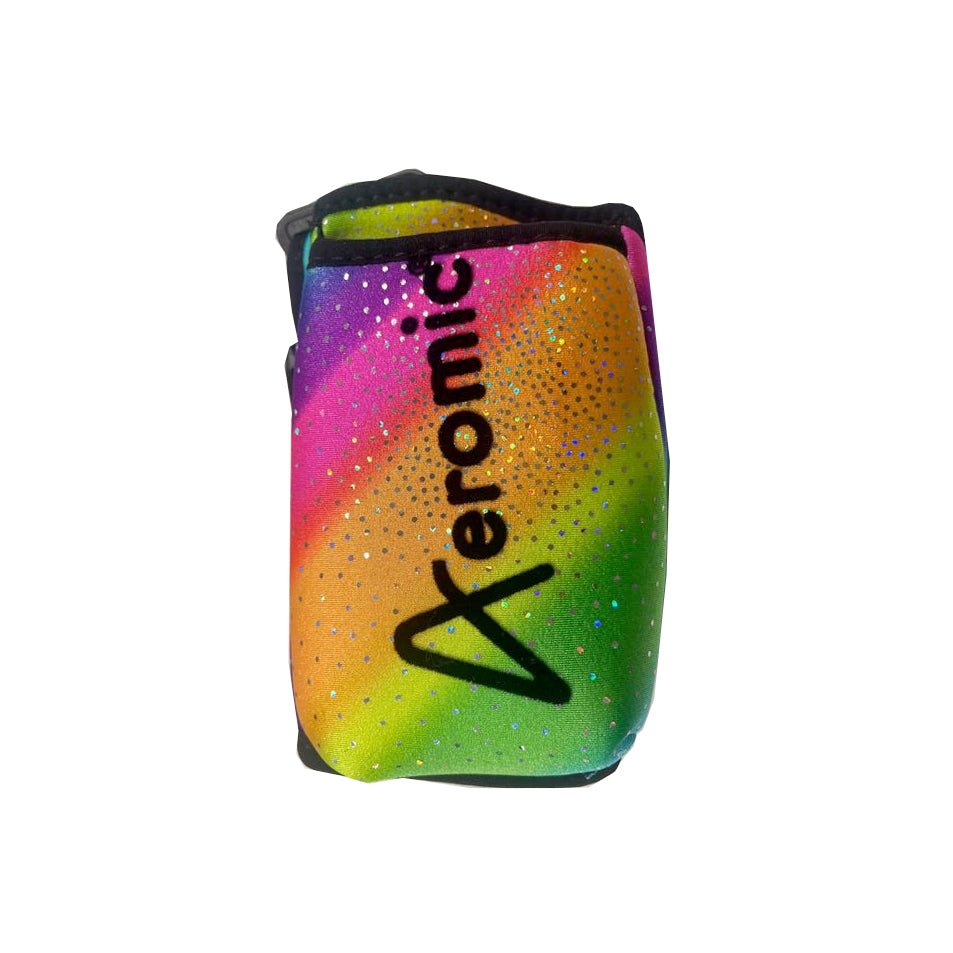 Aeromic Sports Pouch - Waterproof Running Belt with Rainbow Sparkle Design for Phone & Keys - Perfect for Jogging, Gym, Hiking & Outdoor Activities
