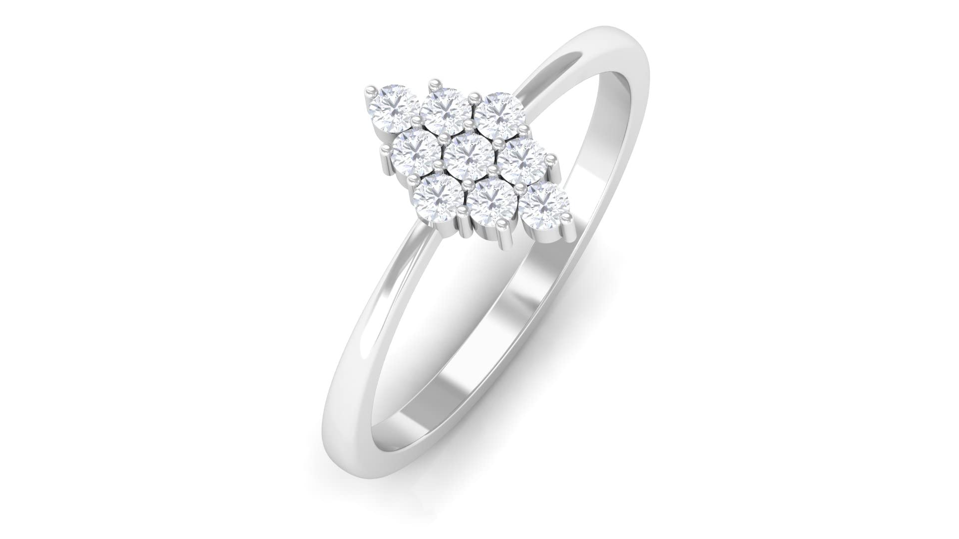 1/2 CT Moissanite Cluster Cocktail Ring for Women - 14K Gold Vintage Style Engagement Party Jewelry - Perfect for Weddings, Anniversaries & Special Occasions