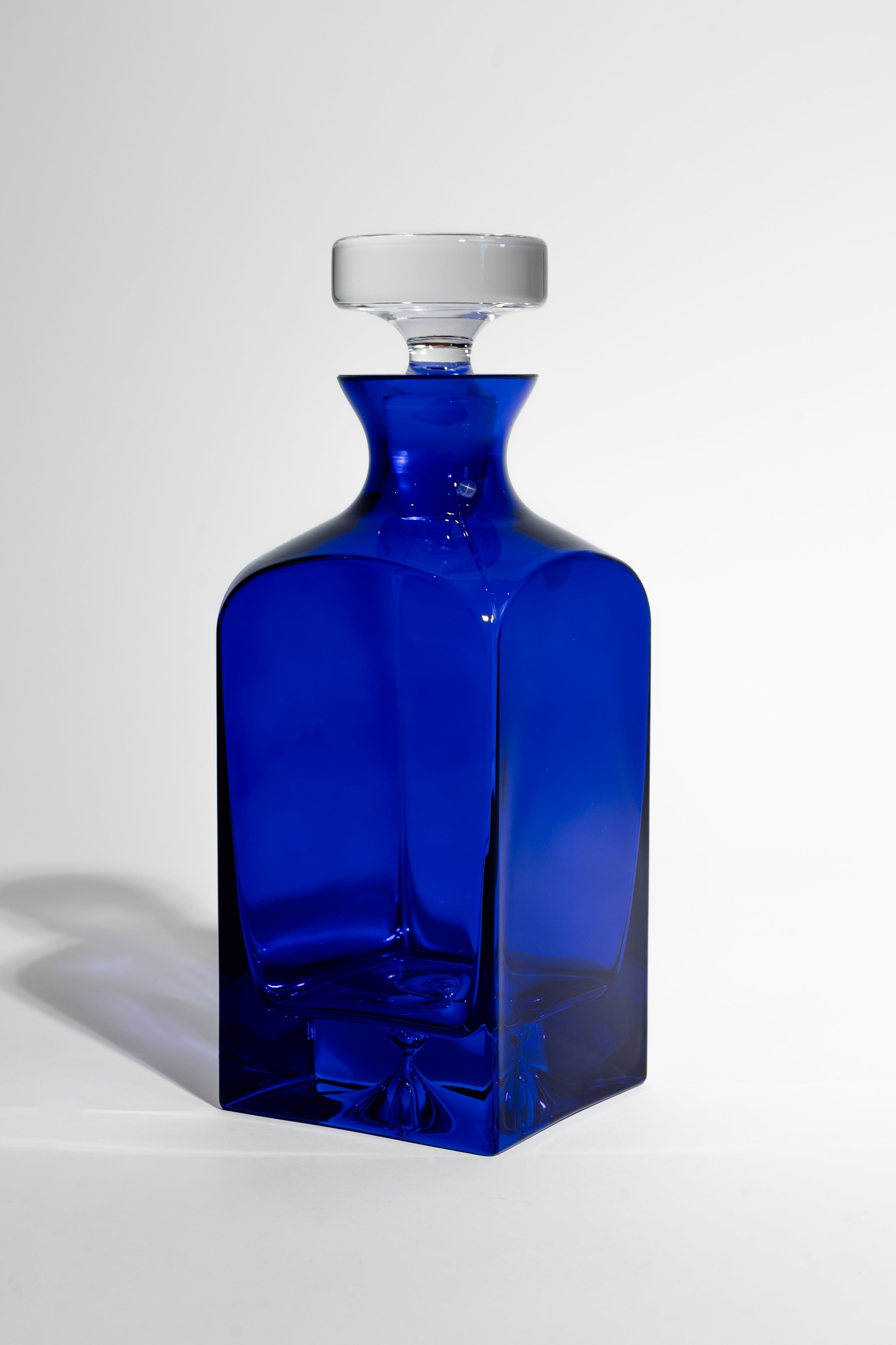 Elegant Estelle Colored Glass Decanter with Handcrafted Details - Heritage Collection in Royal Blue - Perfect for Wine, Whiskey & Home Bar Decor
