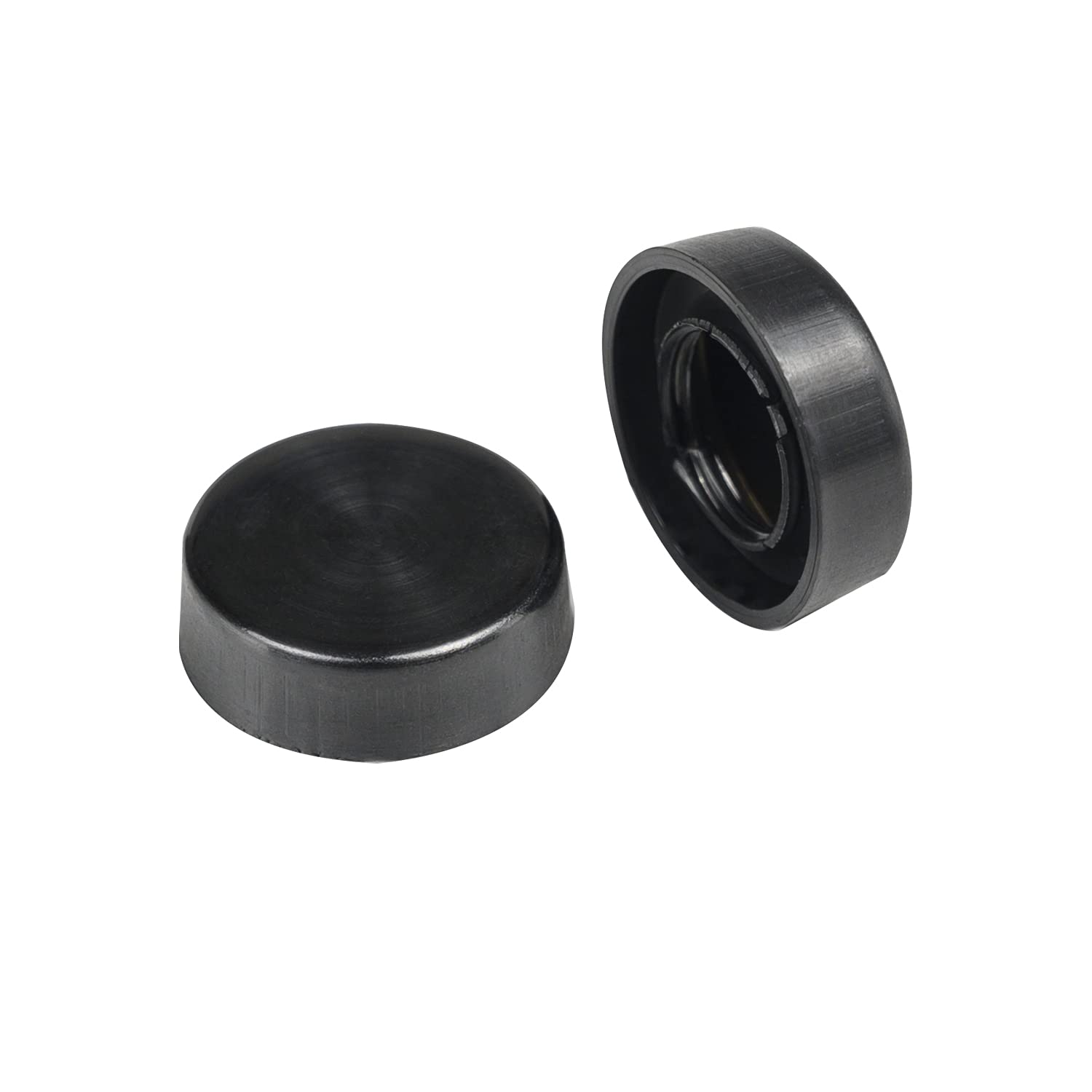 4PCS Stainless Steel Mirror Screw Caps - 16mm Decorative Cover Nails for Sign Holders, Advertising & Furniture (Brushed Black) - Perfect for Mirrors, Tea Tables, Wardrobes & Glass Furniture Hardware Fastening