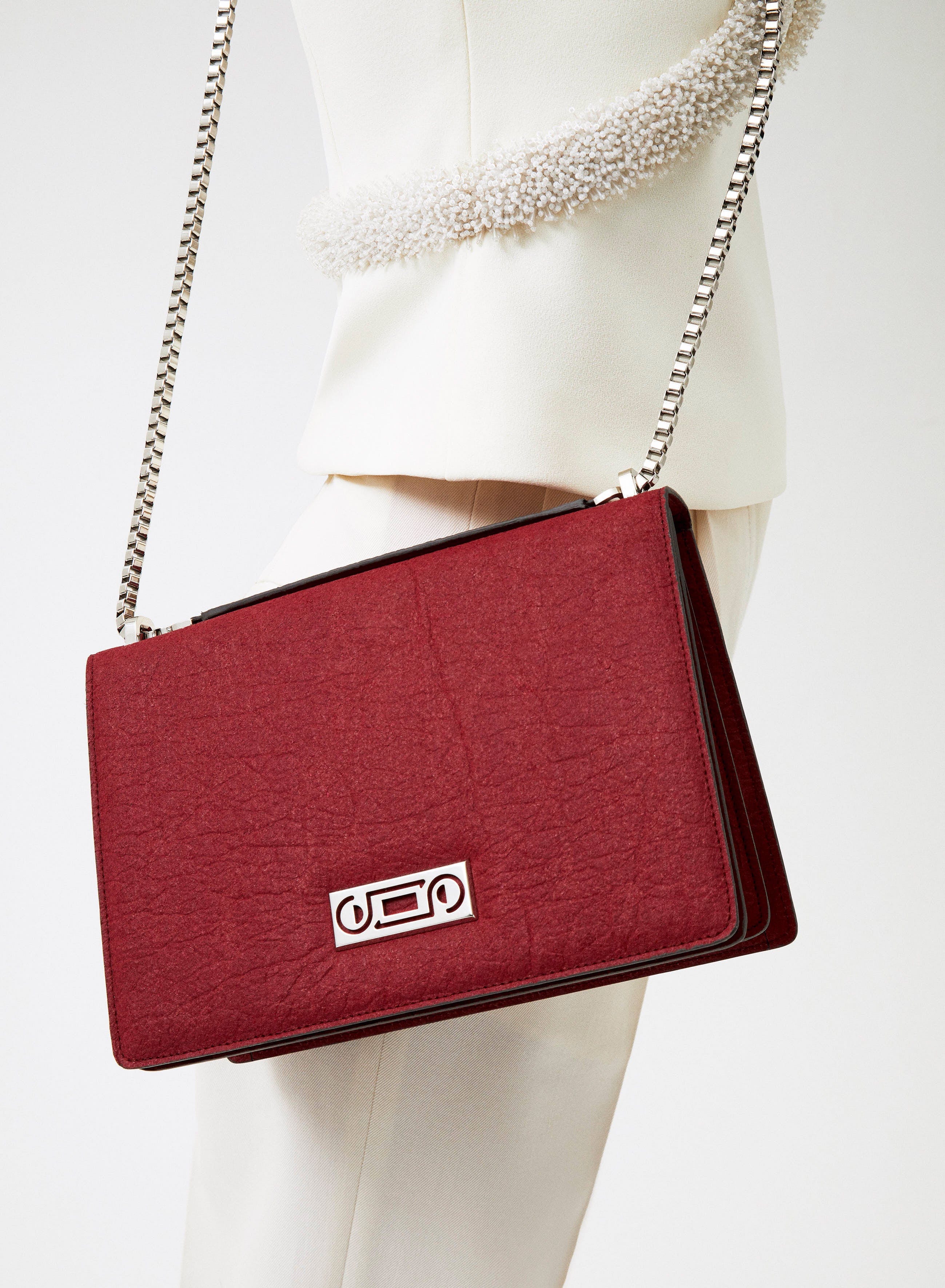 The Cristiana Pinatex® Vegan Shoulder Bag - Eco-Friendly Cherry Red Crossbody Purse for Women | Perfect for Work, Travel & Everyday Use