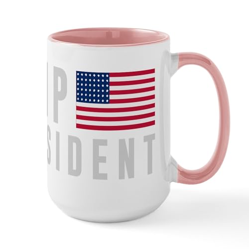 White/Pink Inside - Trump Is My President Large Mug