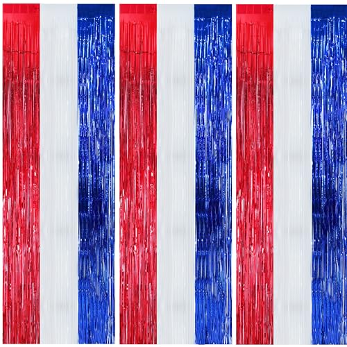 3 Pack-red blue white