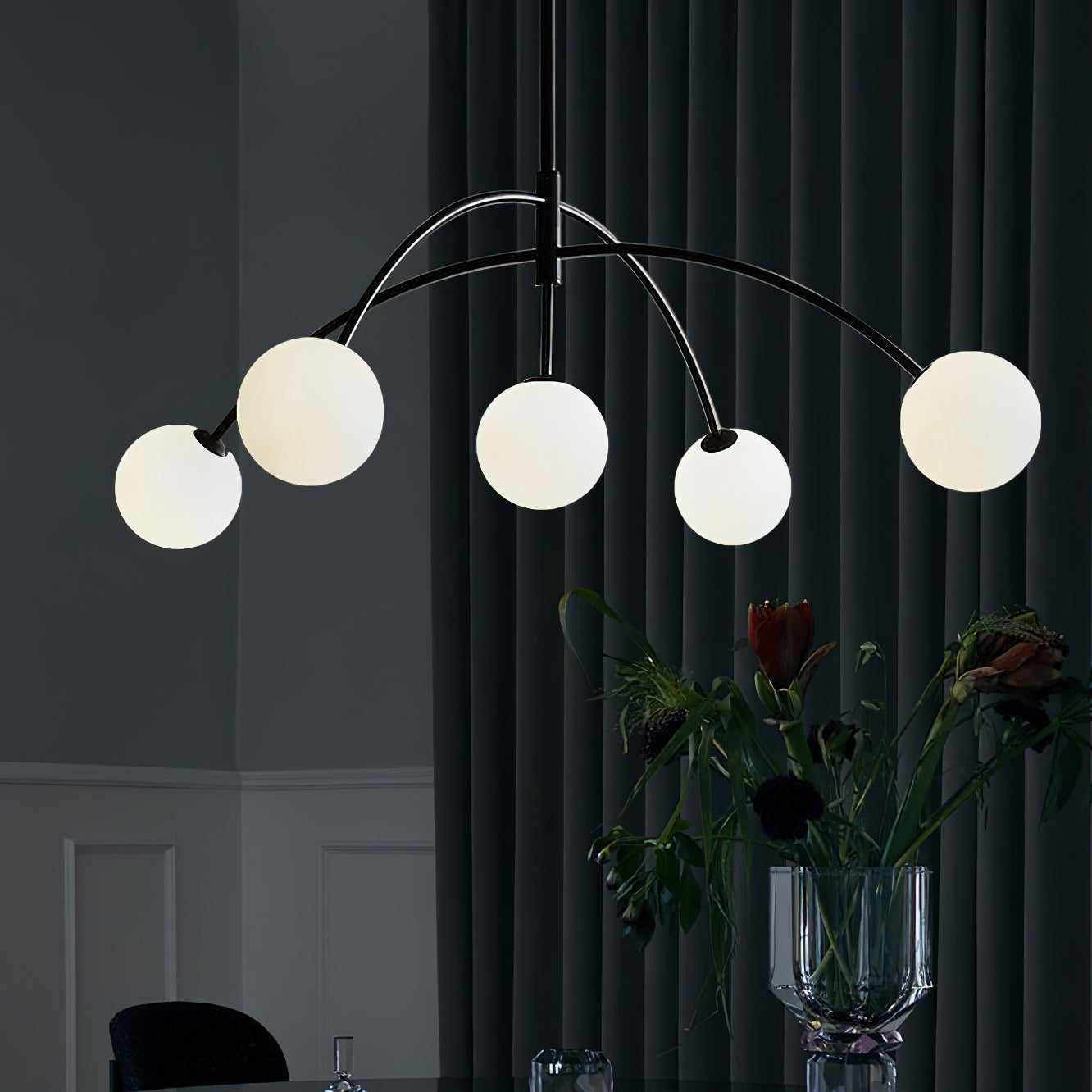 Elegant Fellows Chandelier - Modern Crystal Ceiling Light Fixture for Dining Room, Living Room & Bedroom | Perfect for Home Decor & Interior Design