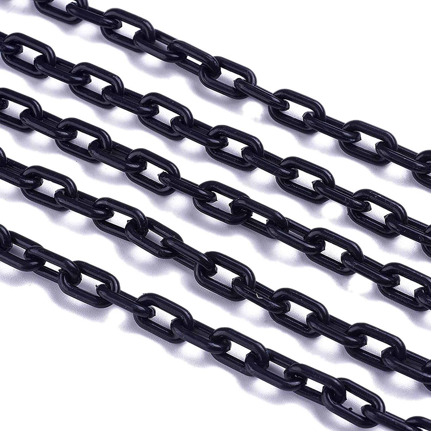 Black Parking Barrier Posts with S-Hooks - 2 Pack Chain Safety Bollards for Garages, Driveways & Car Parks - Heavy Duty Parking Lot Barriers for Vehicle Protection & Traffic Control