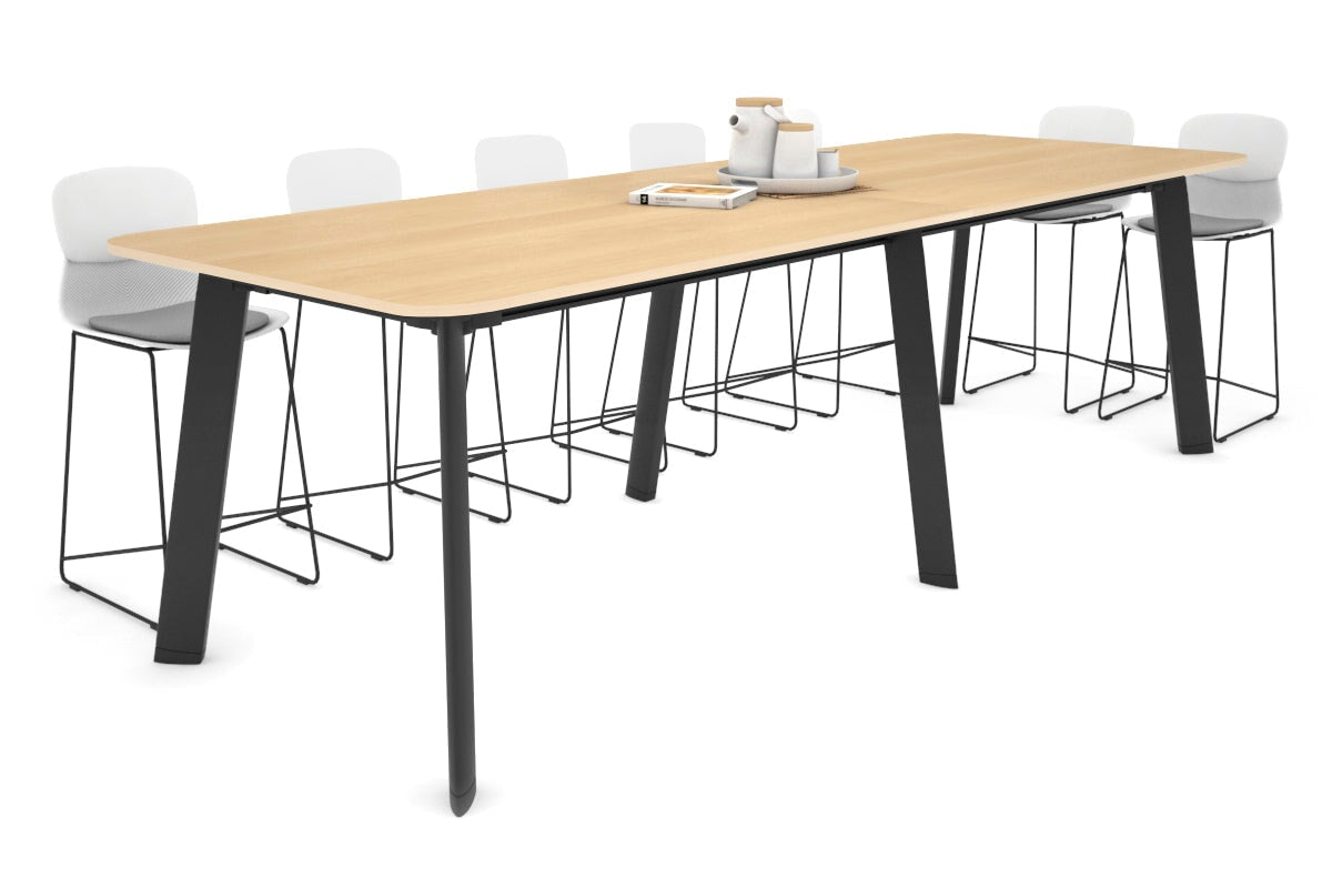 Switch Collaborative Large Counter High Table with Rounded Corners - 3200L x 1100W - Perfect for Office Meetings, Cafes & Co-Working Spaces