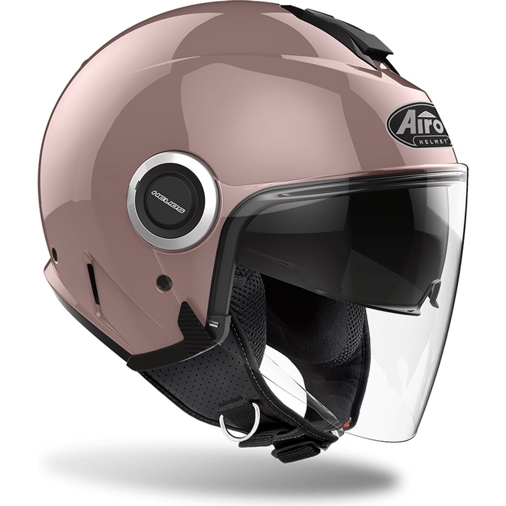 Airoh Helios Urban Jet Motorcycle Helmet - Metallic Rose - Lightweight & Comfortable for City Riding & Commuting