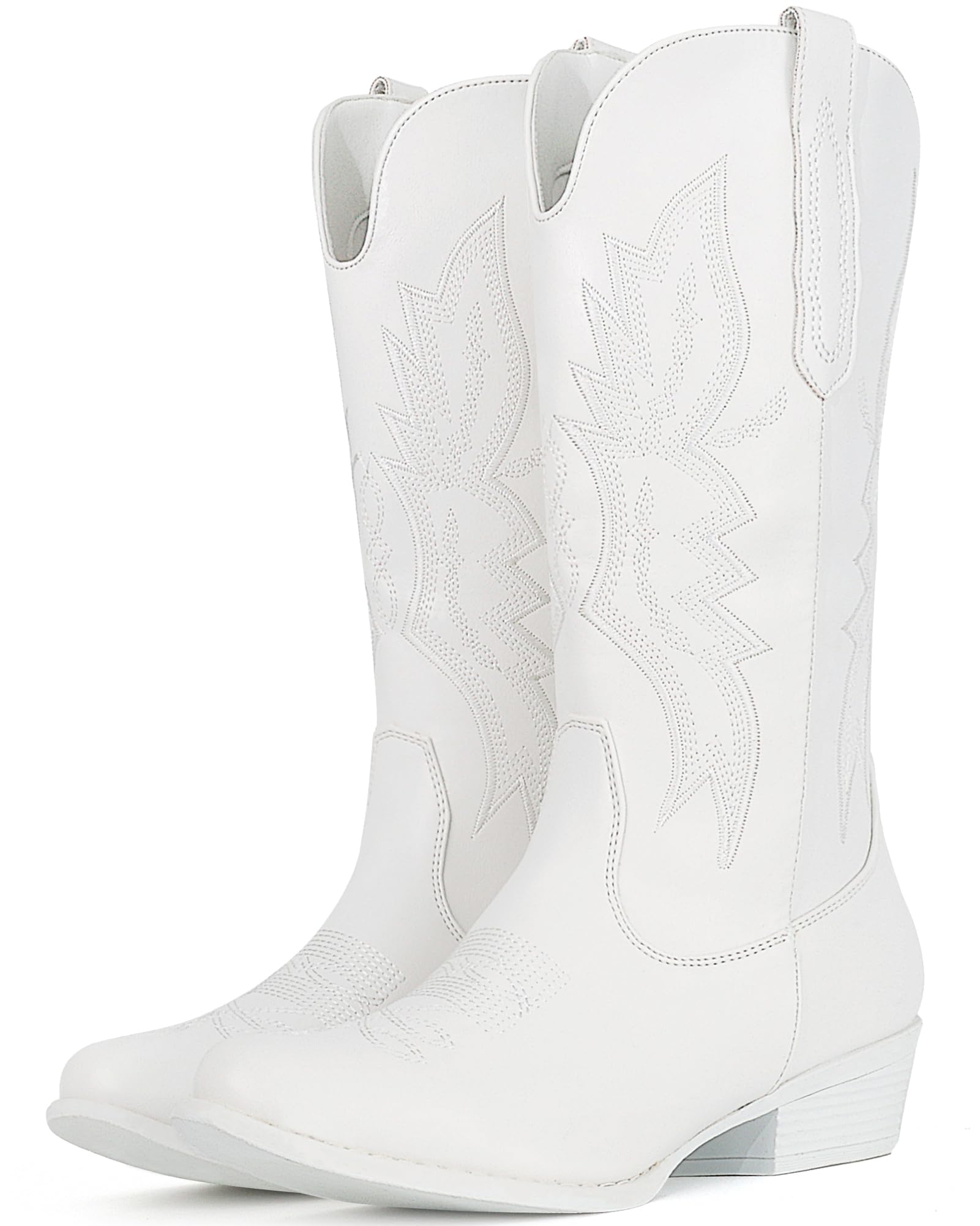 Best Women's Cowboy Boots - Western Cowgirl Boots with Pointed Toe & Mid-Calf Height | Pull-On Style for Rodeo, Country Dancing & Fashion Outfits