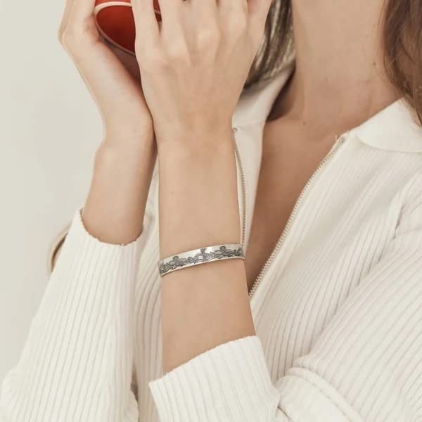 To My Granddaughter Cuff Bracelet - I Will Always Be with You - Inspirational Engraved Silver Bracelet for Women - Thoughtful Gift with Sweet Message - Perfect for Birthdays, Graduation & Special Occasions
