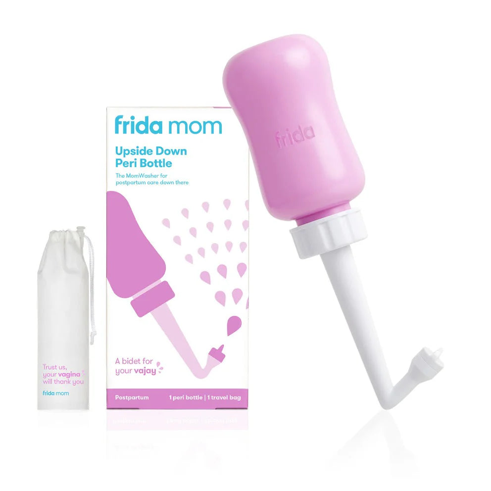 Frida Mom Upside Down Peri Bottle for Postpartum Care - BPA-Free Squeeze Bottle for Gentle Perineal Cleansing After Birth, Ideal for Postpartum Recovery & Hygiene - Perfect for New Moms, Hospital Use & Home Care