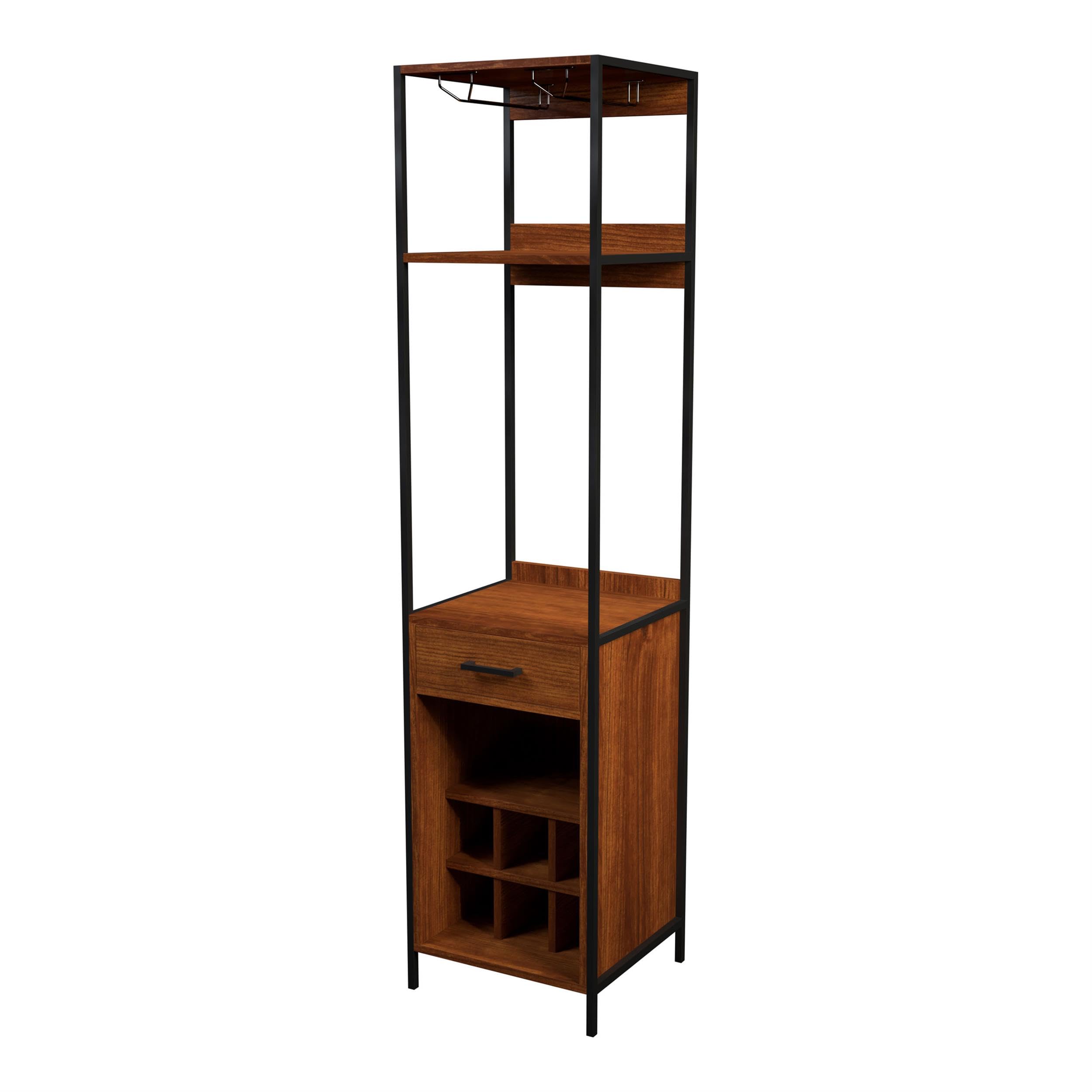 Furniture of America Amarone Wood Multi Storage Wine Rack - Natural Finish for Home Bar, Kitchen, Dining Room & Wine Cellar Organization