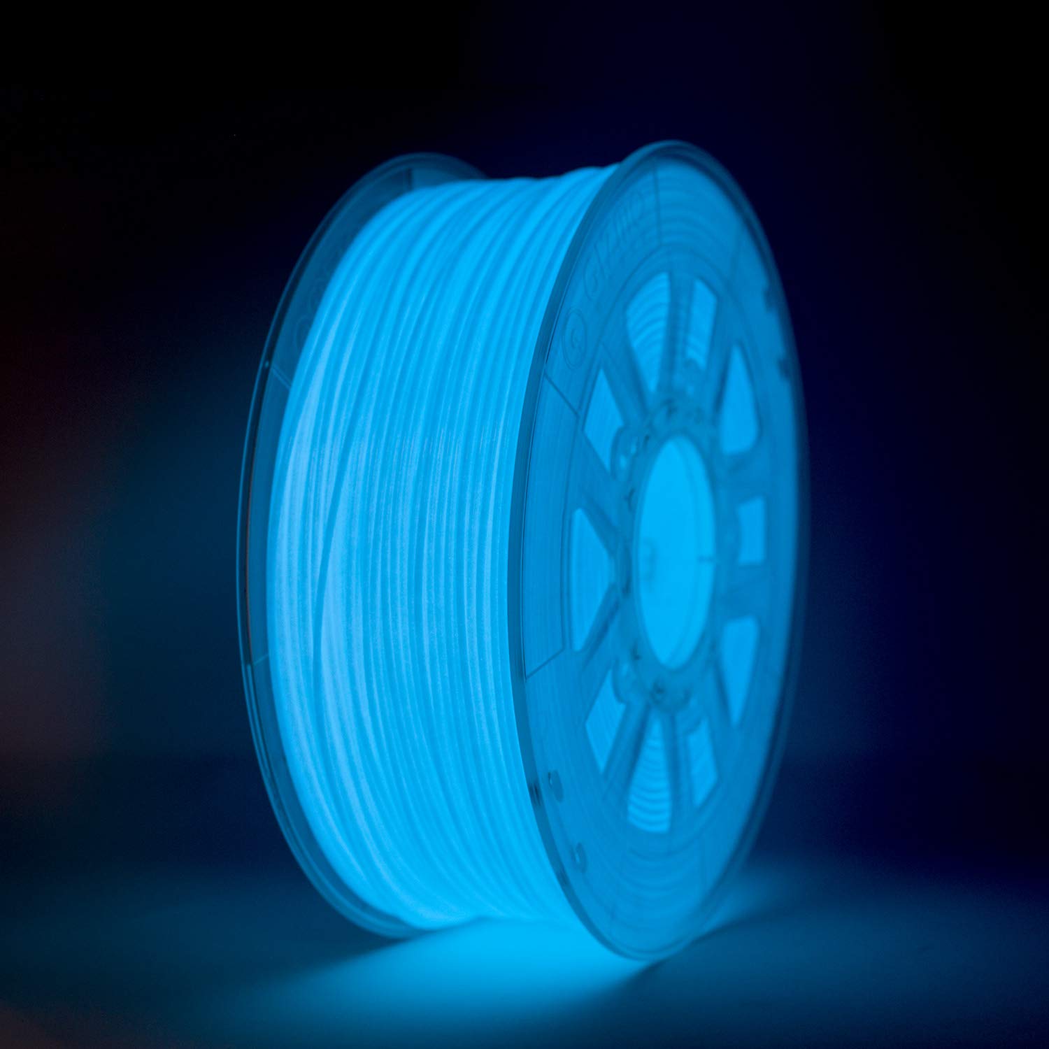 Gizmo Dorks Low Odor ABS 3D Printer Filament 1.75mm 1kg Spool - Glow in The Dark Blue Filament for Nighttime 3D Printing Projects | Perfect for DIY Crafts, Cosplay Props & Home Decor