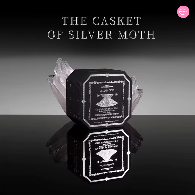 LA SANTA CROXX The Casket of Silver Moth Resplendent Body Powder - Shimmering Loose Powder for Face & Body, Perfect for Special Occasions & Night Out Glam