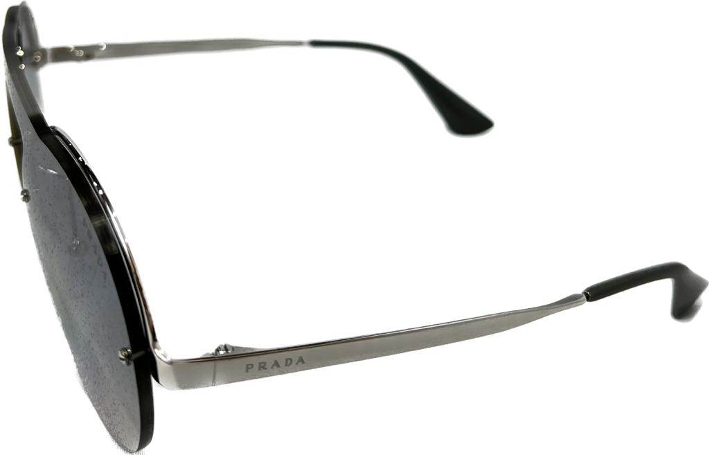 Original Prada PR65TS 1BC5R0 Sunglasses - Silver & Blue Gradient Aviator Style Luxury Sunglasses for Women & Men | UV Protection, Fashion Accessory for Travel, Beach & Outdoor Activities