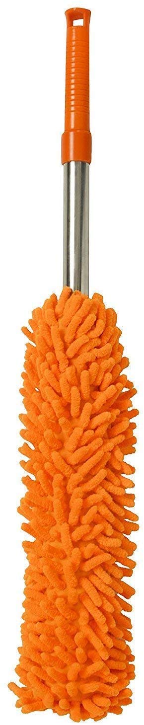 Ivaan Extendable Telescopic Microfiber Duster - 360° Rotating Cleaning Tool for Ceiling, Fan, Blinds & Hard-to-Reach Areas - Wall Mountable Multi-Purpose Dusting Wand for Home & Office Cleaning
