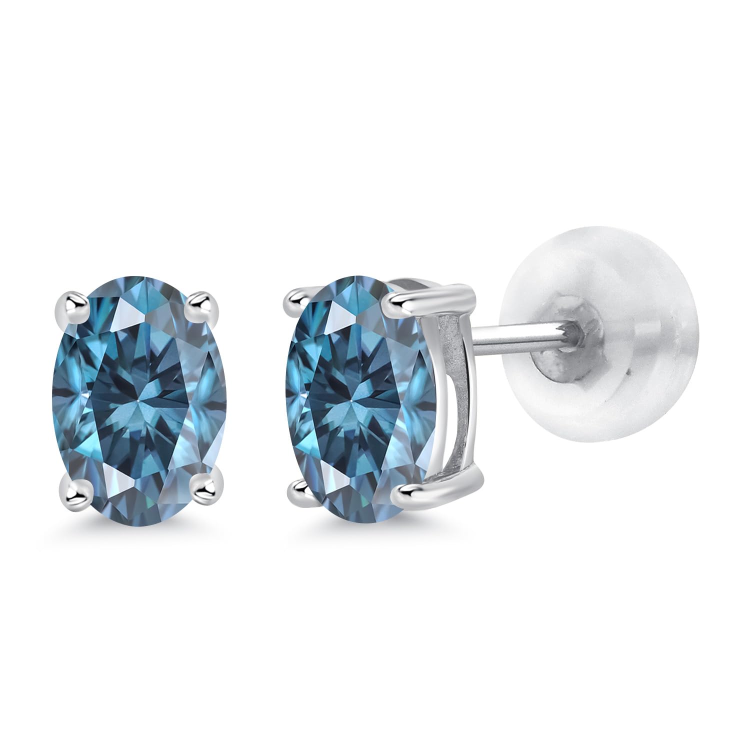 14K Gold Oval Gemstone Birthstone Stud Earrings for Women & Men | 6x4mm Oval Cut | Fine Jewelry Gifts for Mom, Wife, Her | Perfect for Birthdays, Anniversaries & Special Occasions